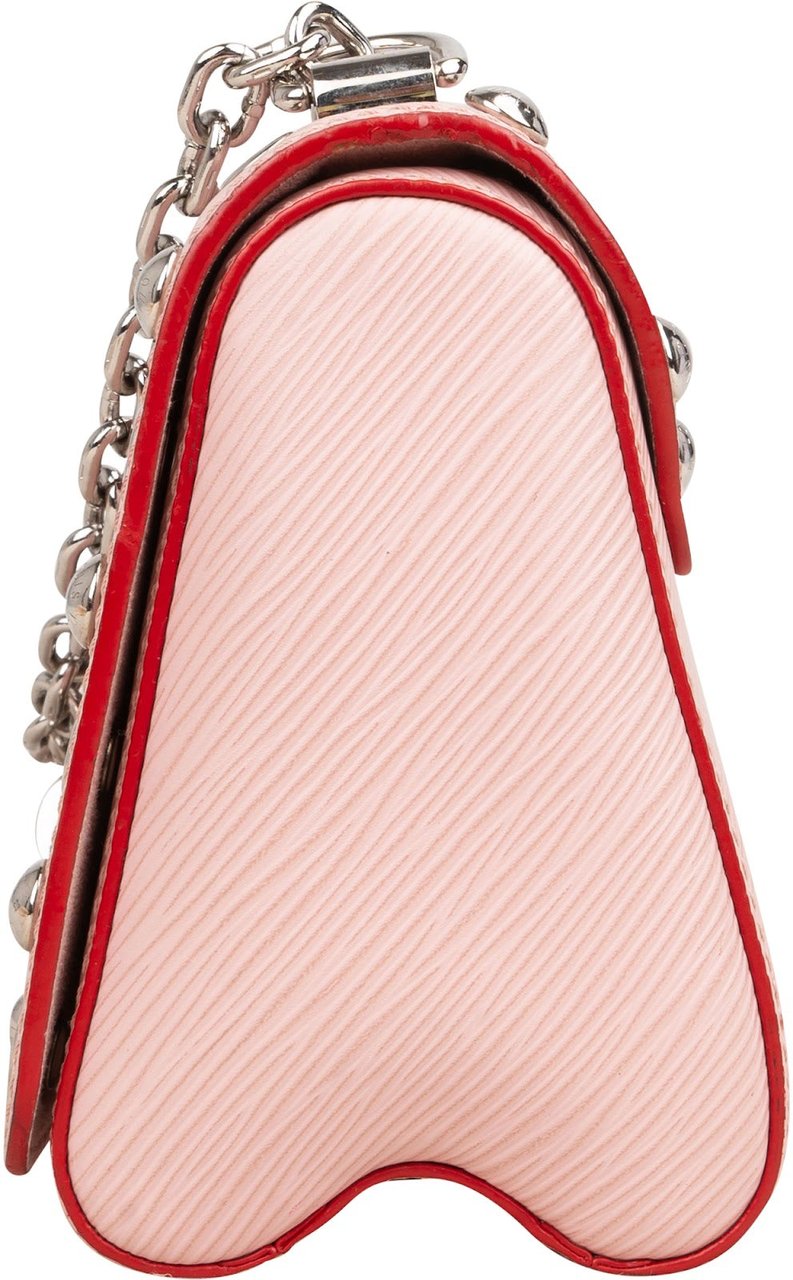 Louis Vuitton Rose Ballerine Epi Leather Studdy Perfo Twist PM Crossbody Bag Rood