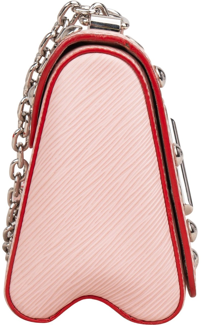 Louis Vuitton Rose Ballerine Epi Leather Studdy Perfo Twist PM Crossbody Bag Rood