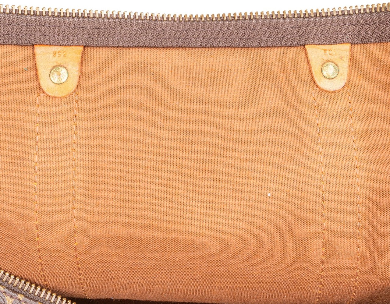 Louis Vuitton Monogram Canvas Keepall 55 Bandoulière Travel Bag Bruin
