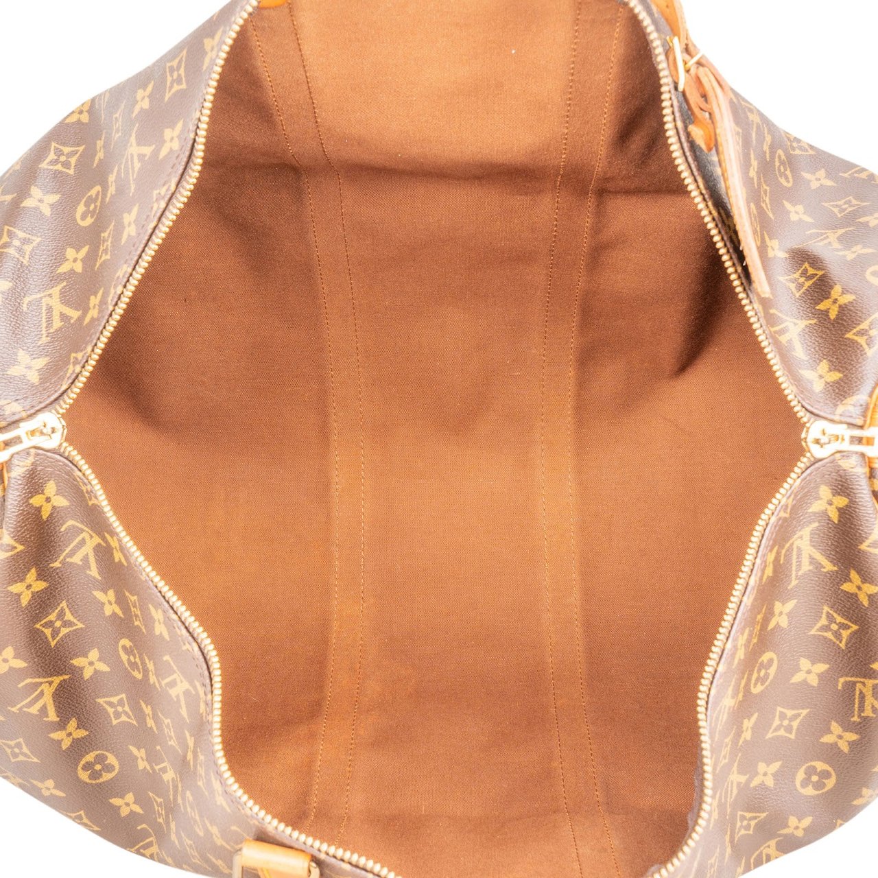 Louis Vuitton Monogram Canvas Keepall 55 Bandoulière Travel Bag Bruin