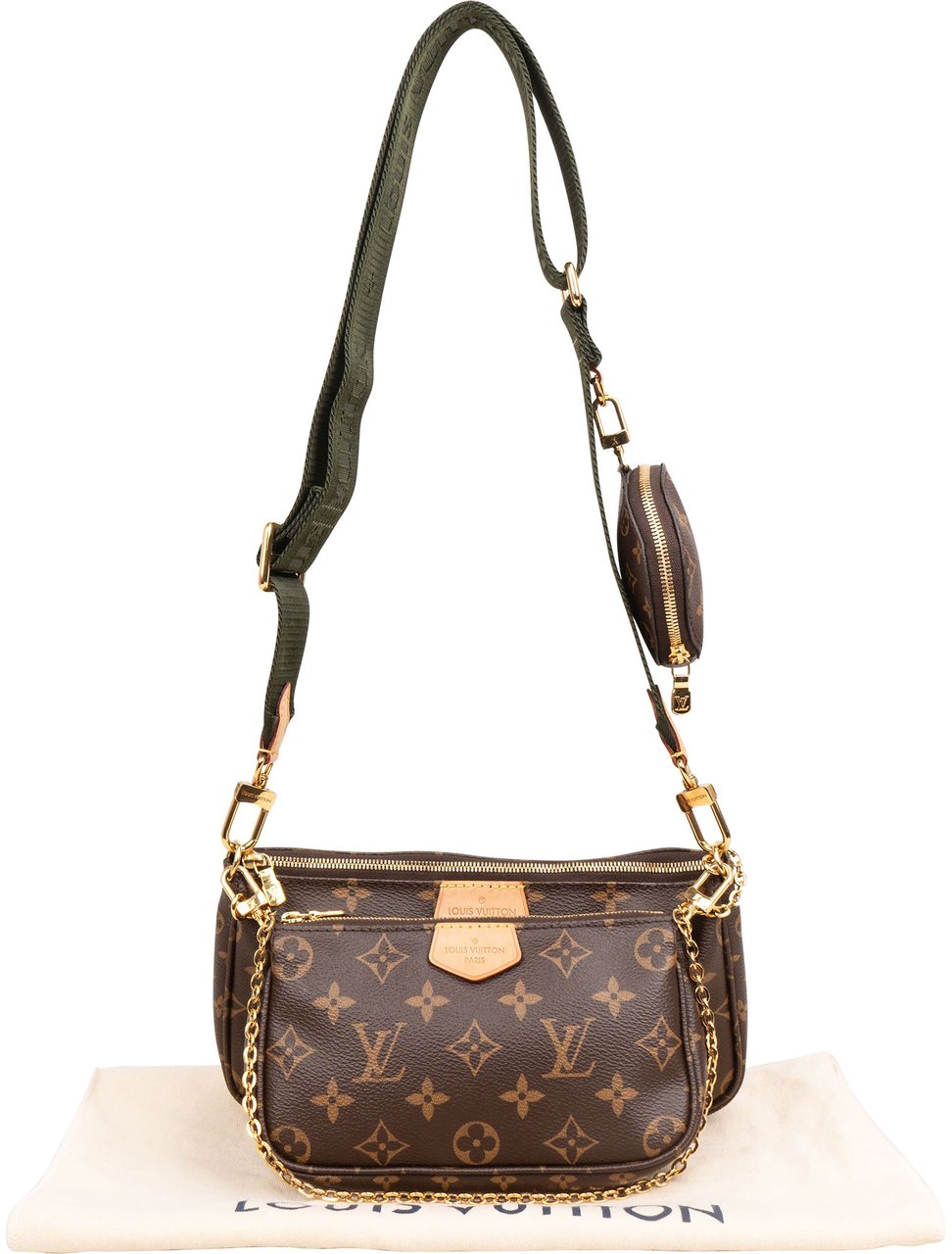 Louis Vuitton Monogram Canvas Multi Pochette Accessoires Crossbody Bag Bruin