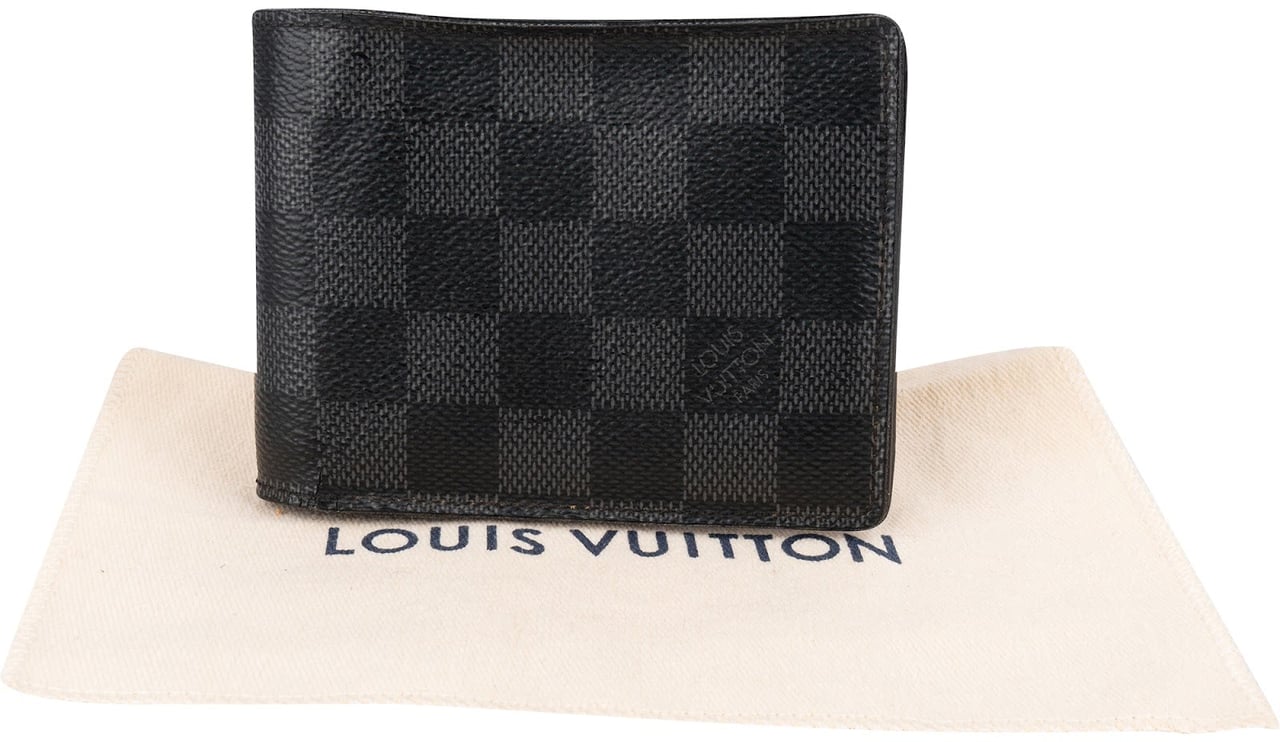 Louis Vuitton Monogram Damier Graphite Slender Wallet Zwart