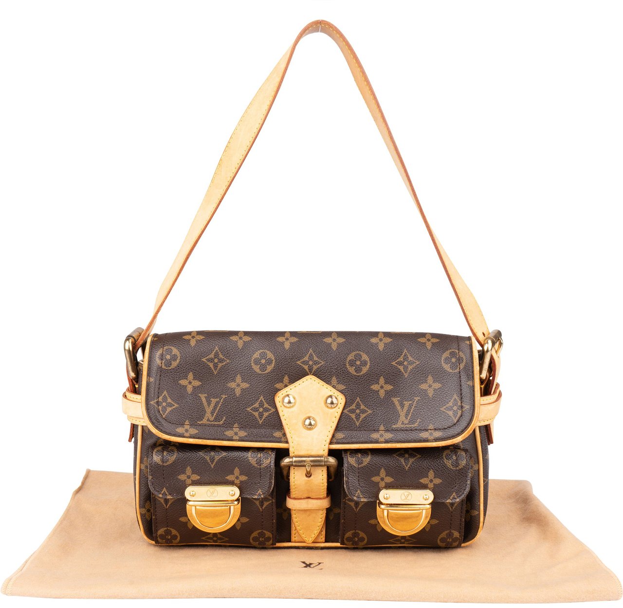 Louis Vuitton Louis Vuitton Canvas Monogram Hudson PM Shoulder Bag Bruin