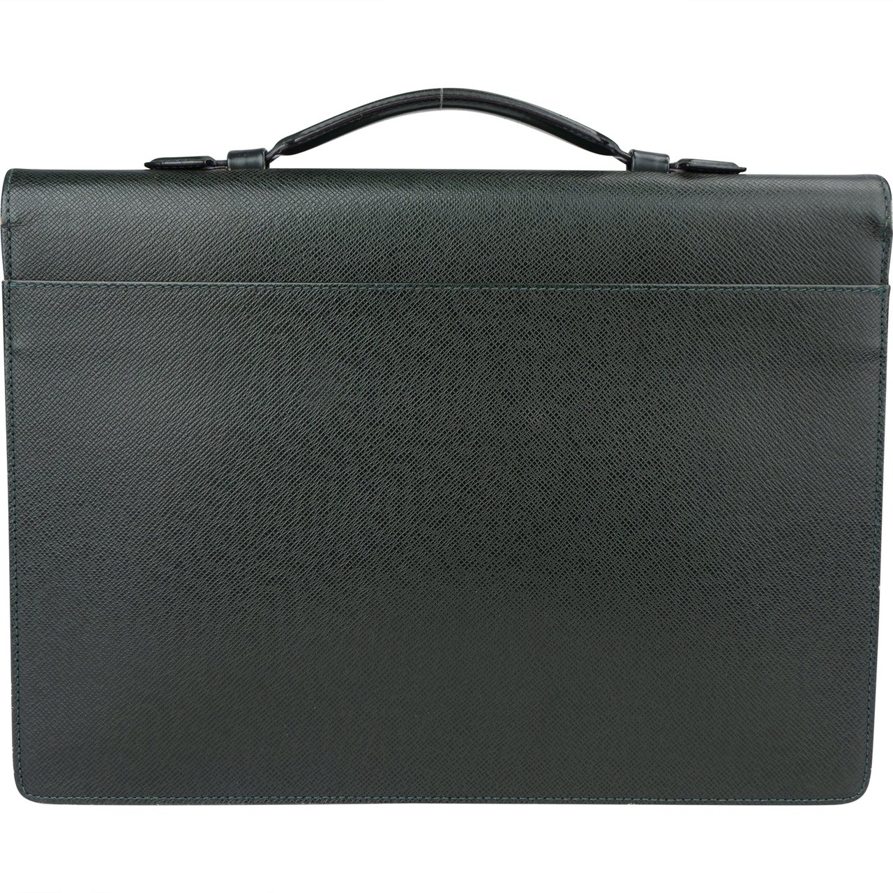 Louis Vuitton Louis Vuitton Green Taiga Leather Serviette Kourad Business Handbag Groen