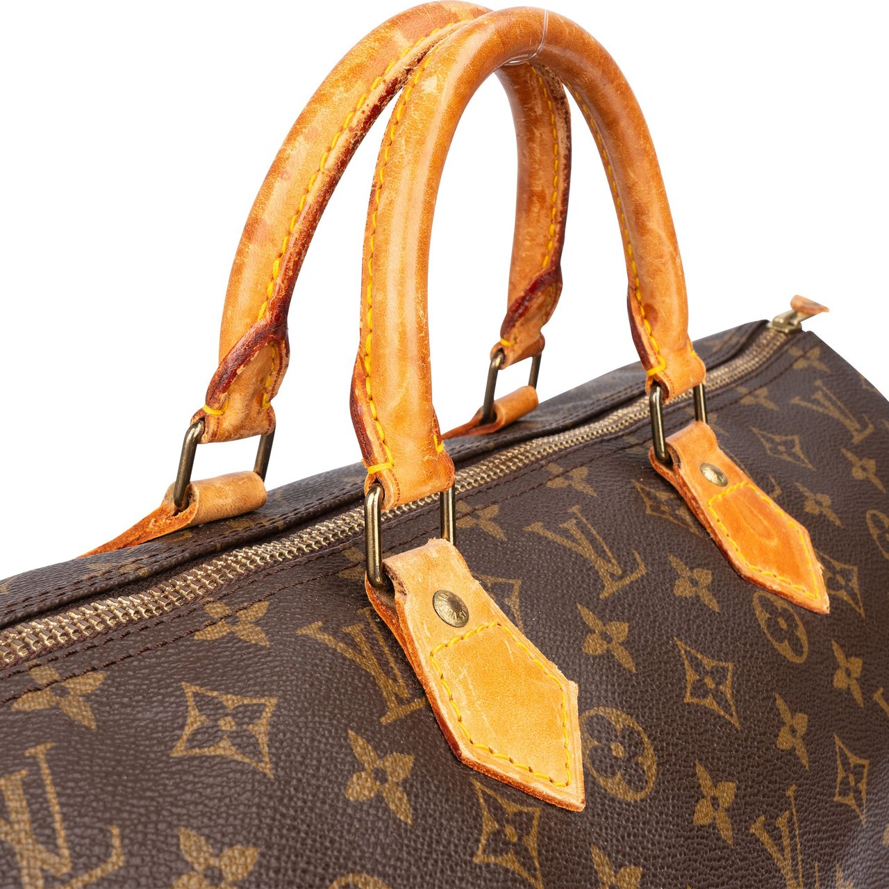 Louis Vuitton Louis Vuitton Canvas Monogram Speedy 40 Handbag Bruin