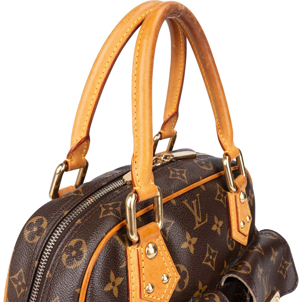 Louis Vuitton Louis Vuitton Canvas Monogram Manhattan PM Handbag Bruin