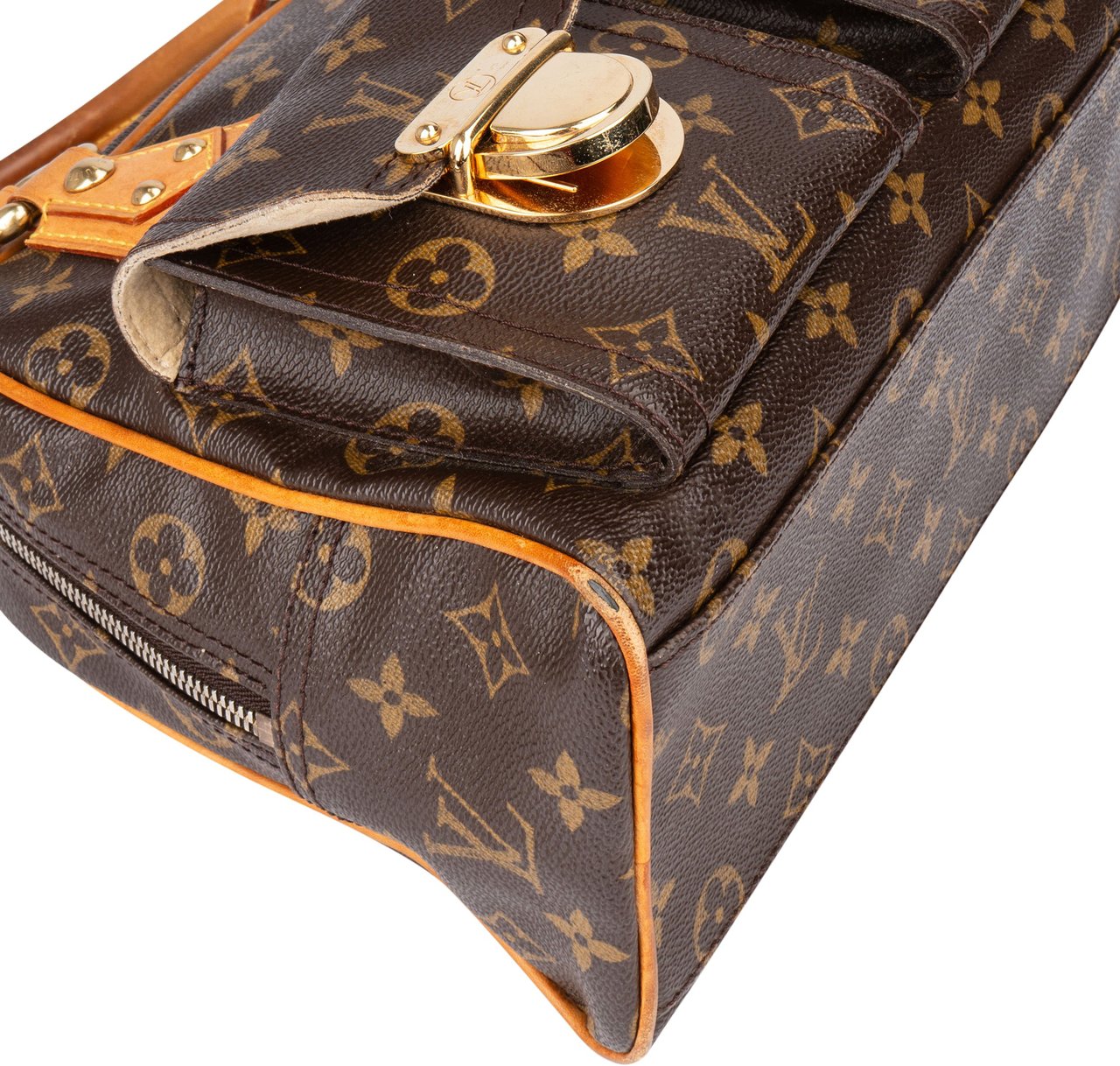 Louis Vuitton Louis Vuitton Canvas Monogram Manhattan PM Handbag Bruin