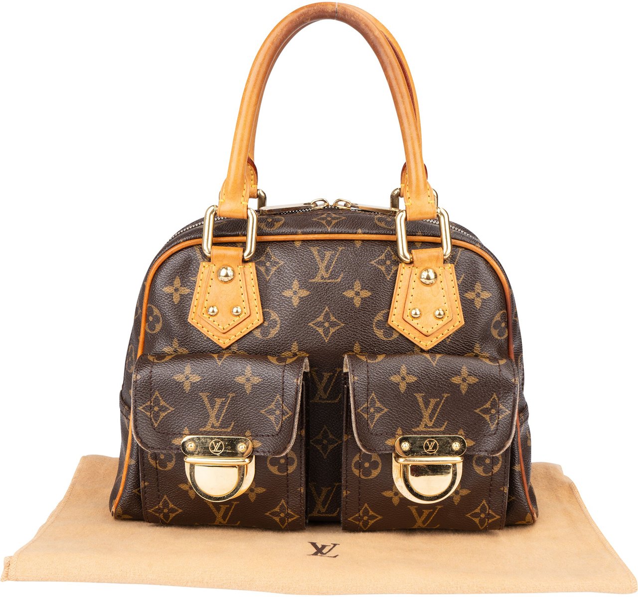 Louis Vuitton Louis Vuitton Canvas Monogram Manhattan PM Handbag Bruin