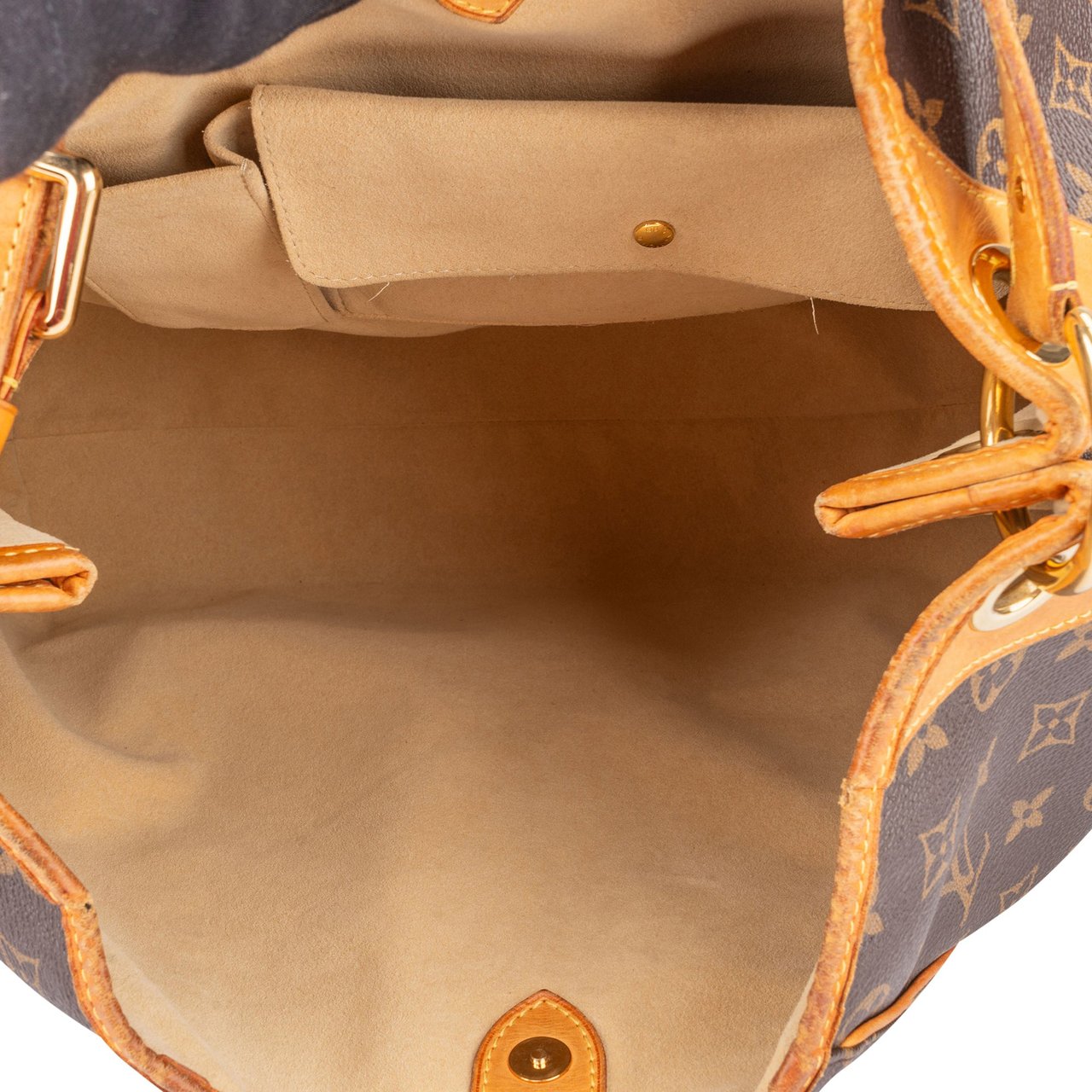 Louis Vuitton Louis Vuitton Canvas Monogram Galliera GM Handbag Bruin