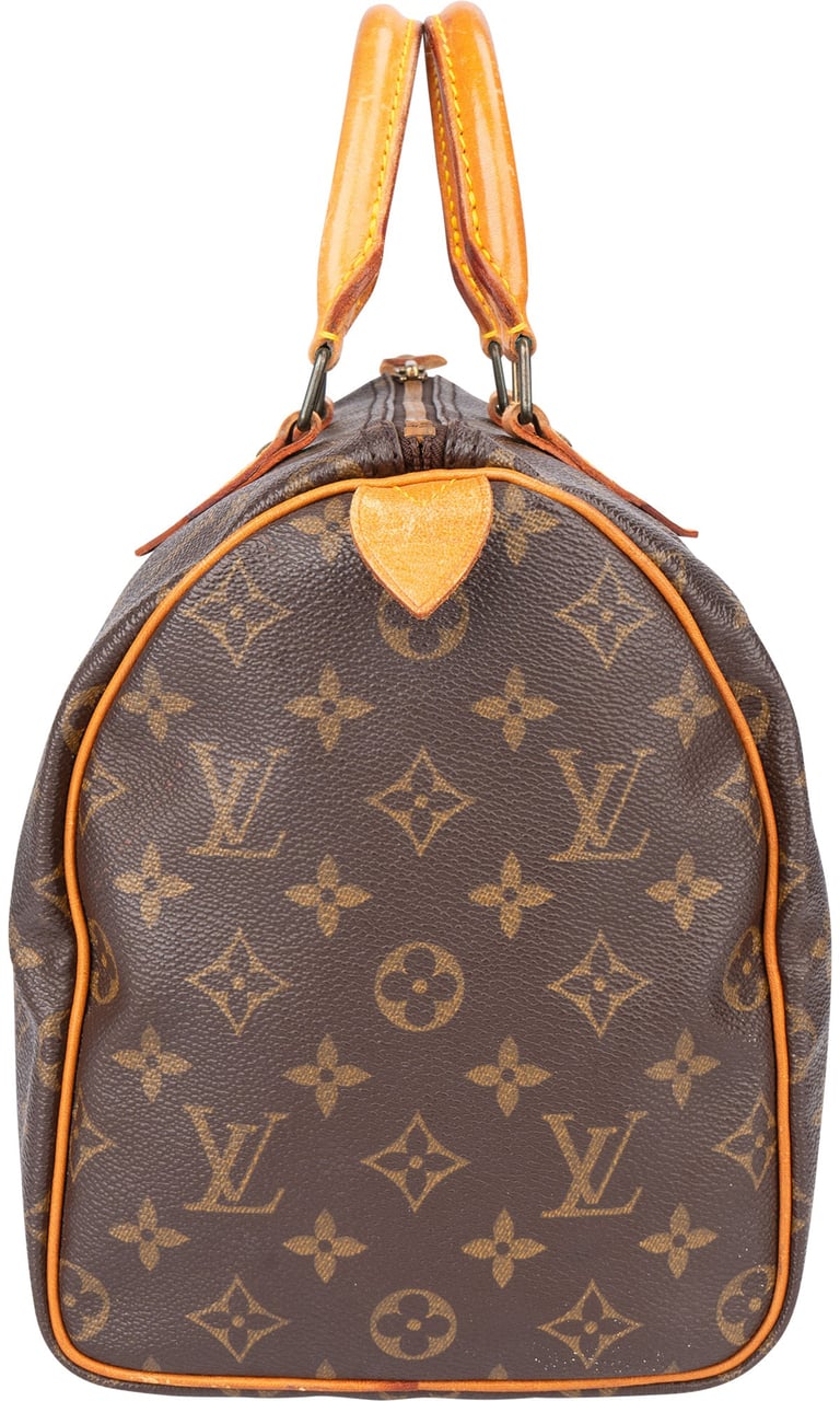 Louis Vuitton Louis Vuitton Canvas Monogram Speedy 30 Handbag Bruin