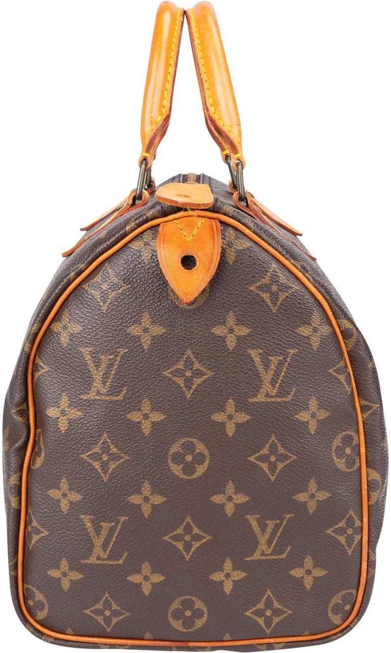 Louis Vuitton Louis Vuitton Canvas Monogram Speedy 30 Handbag Bruin