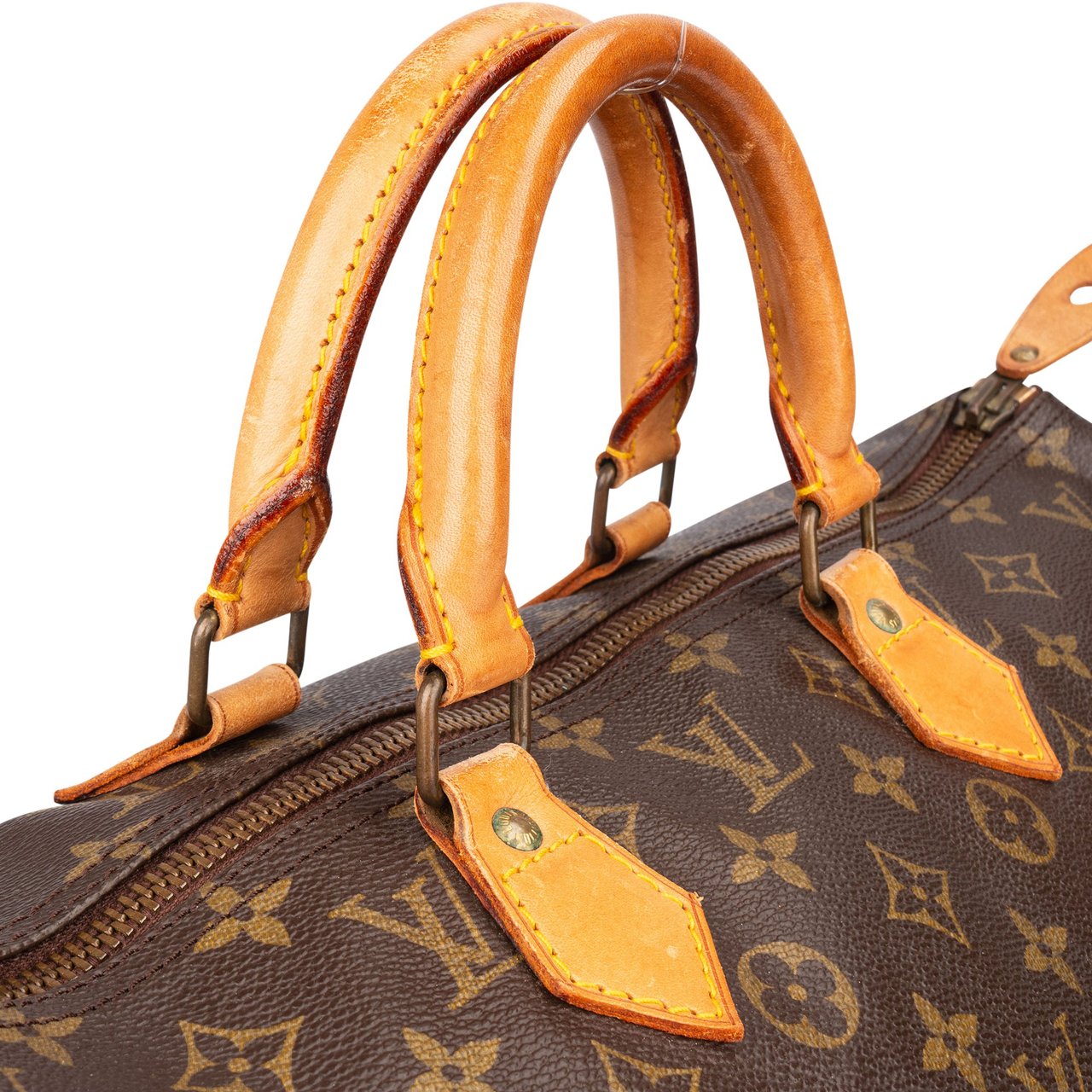 Louis Vuitton Louis Vuitton Canvas Monogram Speedy 40 Handbag Bruin