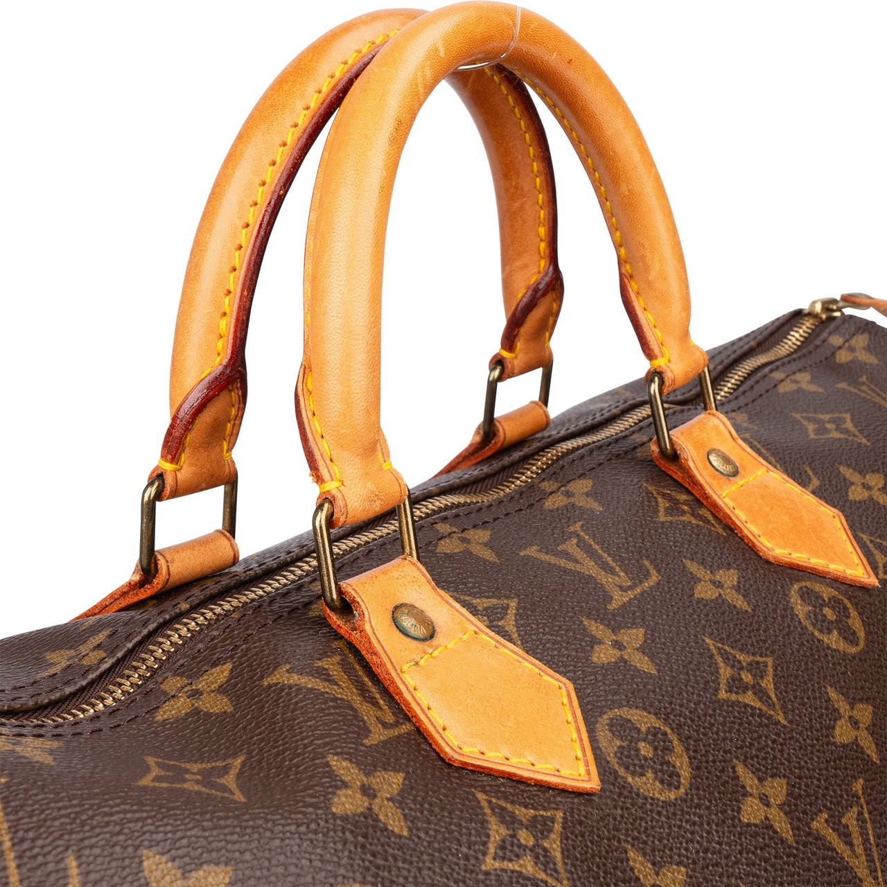Louis Vuitton Louis Vuitton Canvas Monogram Speedy 40 Handbag Bruin