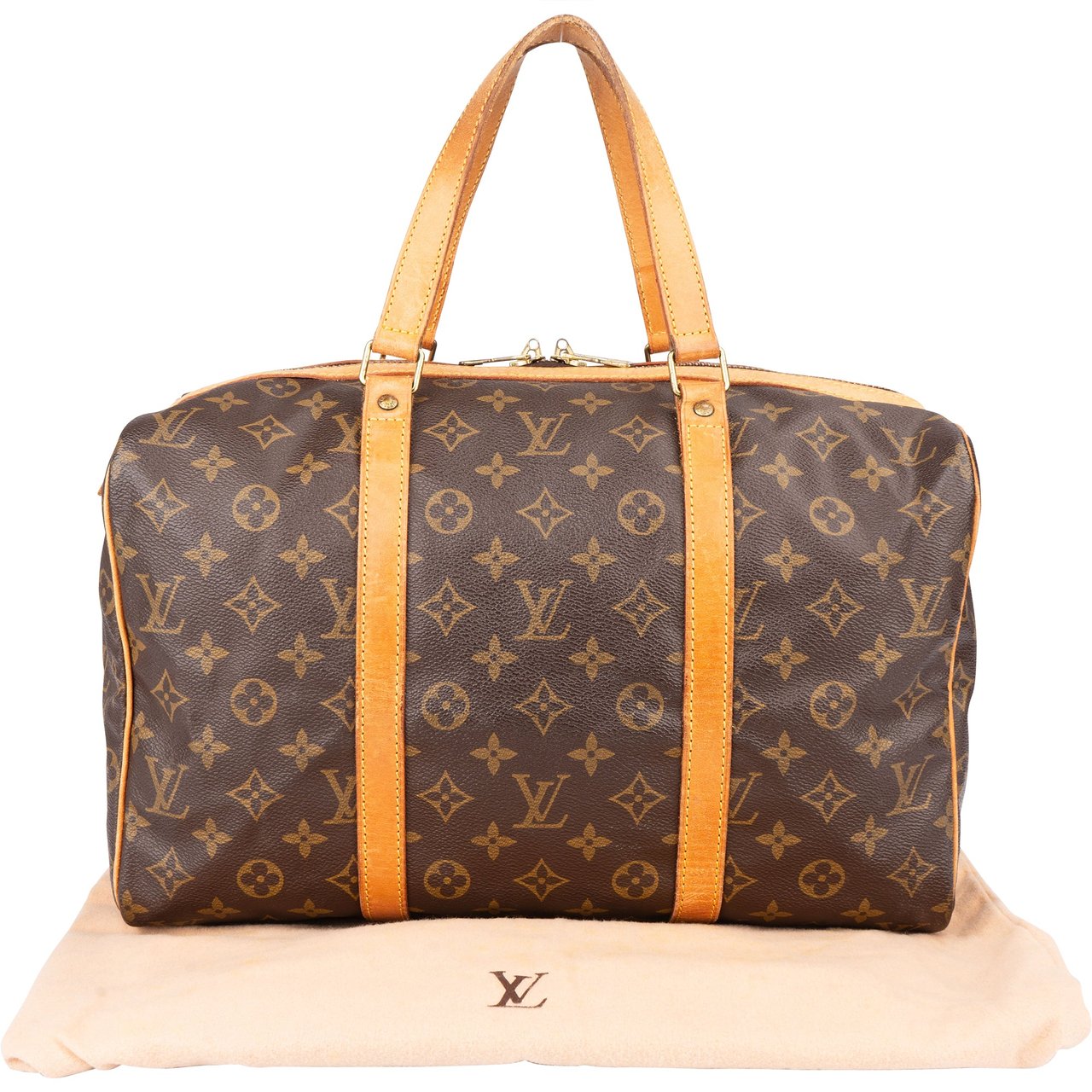 Louis Vuitton Louis Vuitton Canvas Monogram Sac Souple 35 Handbag Bruin