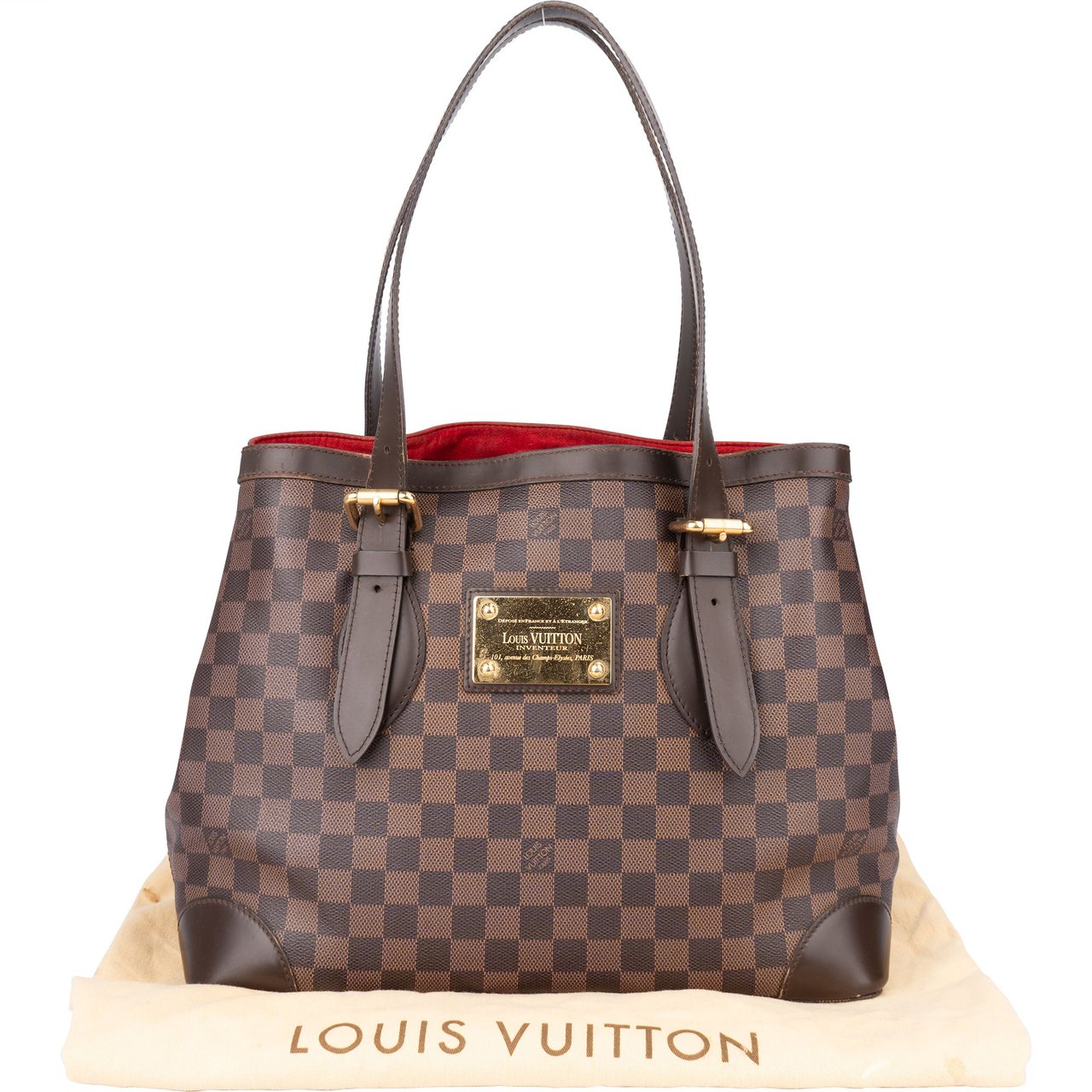 Louis Vuitton Louis Vuitton Damier Ebene Monogram Hampstead MM Handbag Bruin