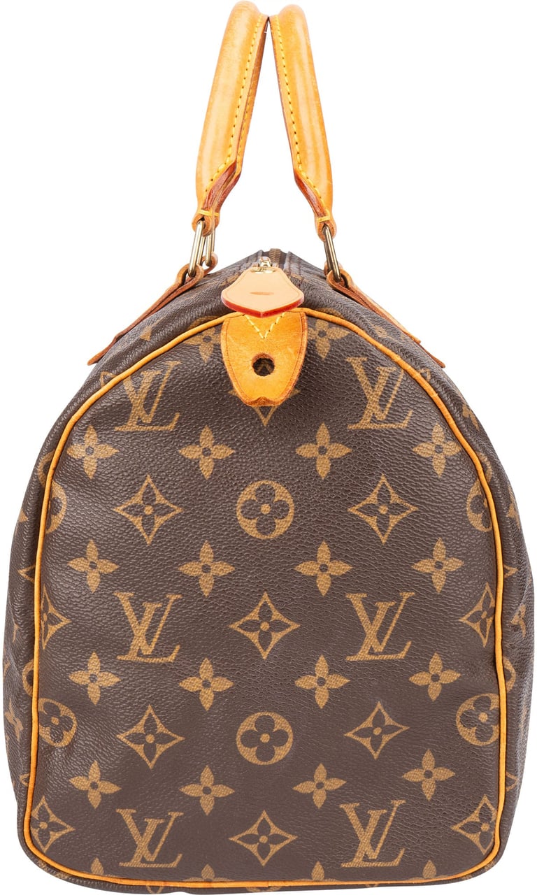 Louis Vuitton Louis Vuitton Canvas Monogram Speedy 30 Handbag Bruin