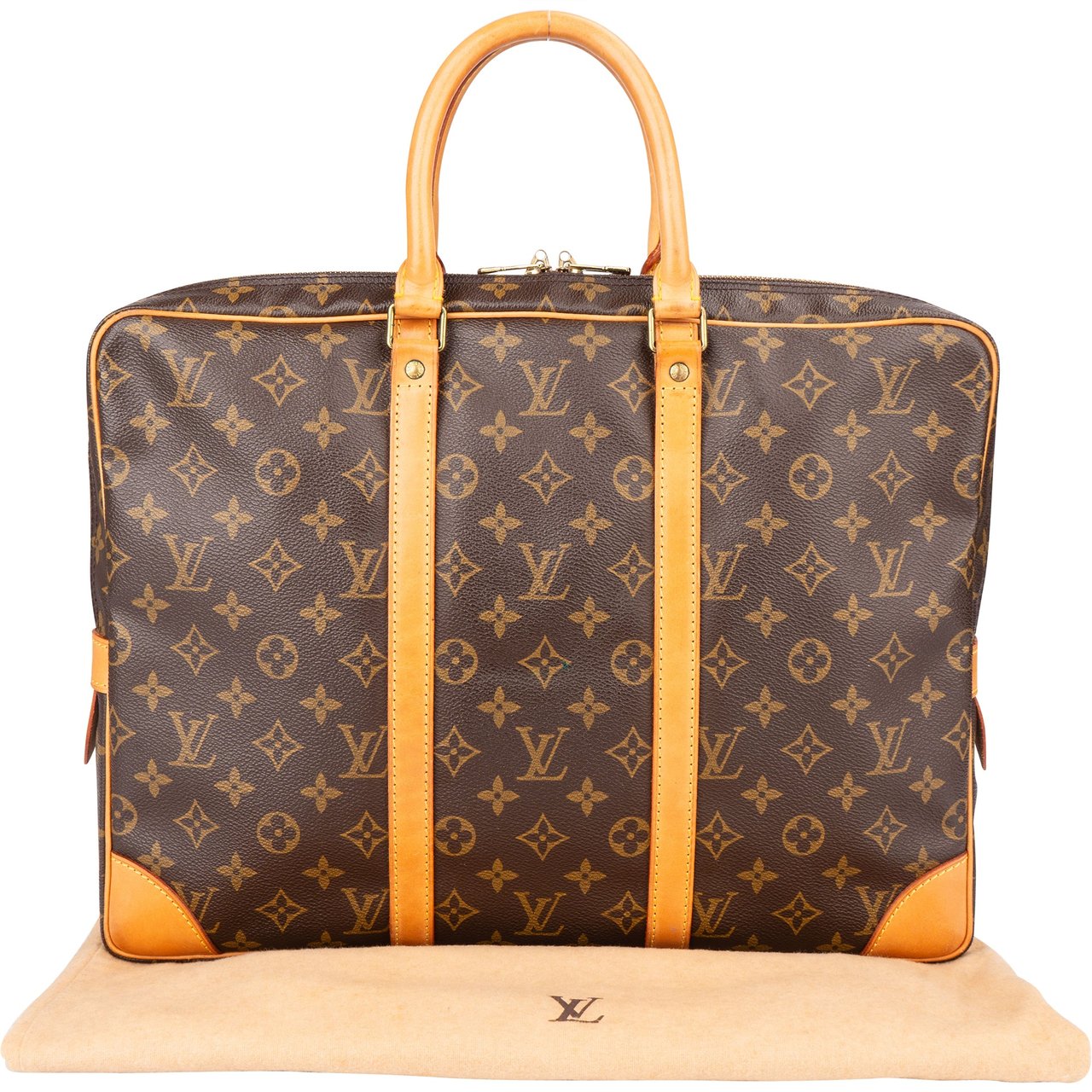Louis Vuitton Louis Vuitton Canvas Monogram Porte Documents Business Handbag Bruin