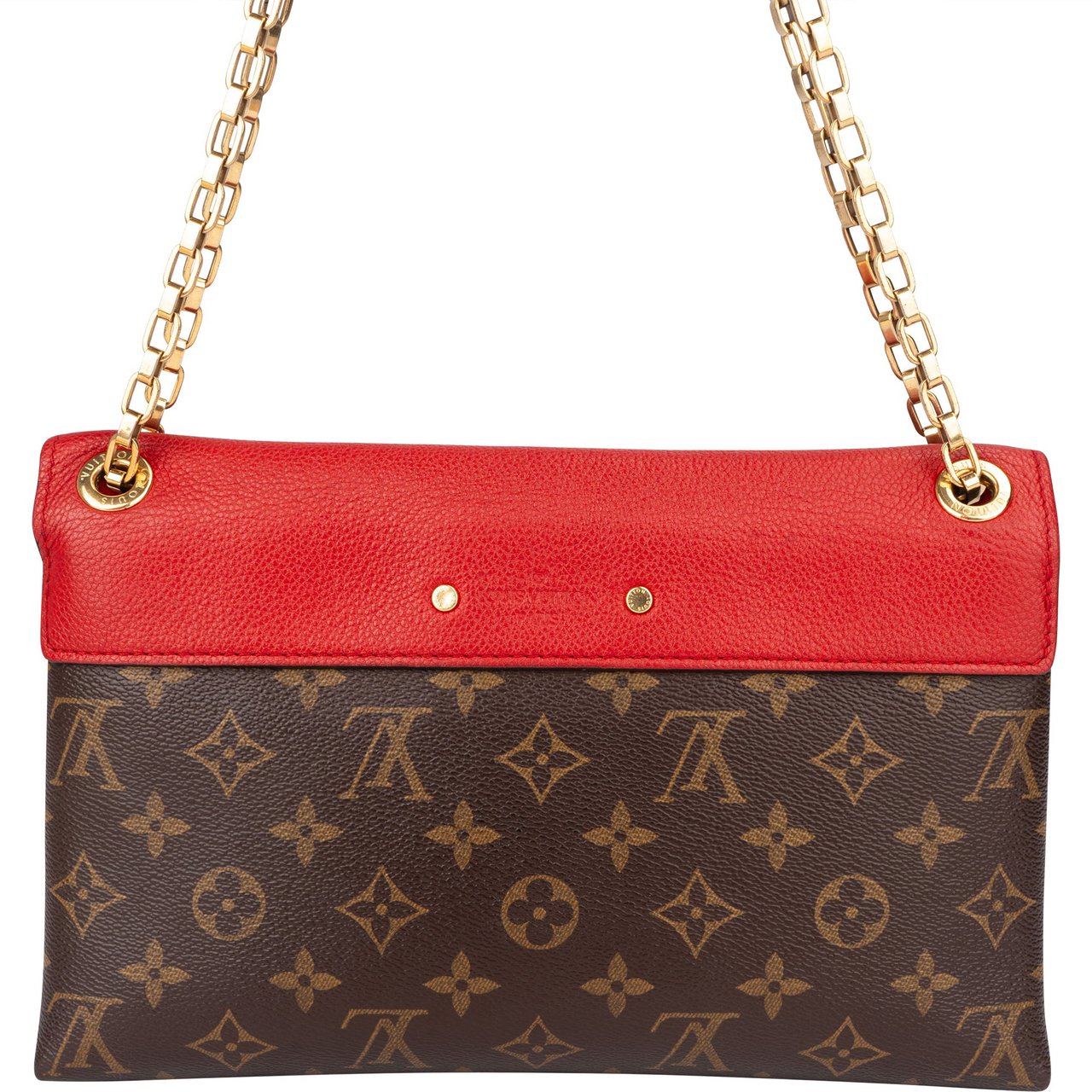 Louis Vuitton Louis Vuitton Canvas Monogram Pallas Chain Crossbody Bag Bruin