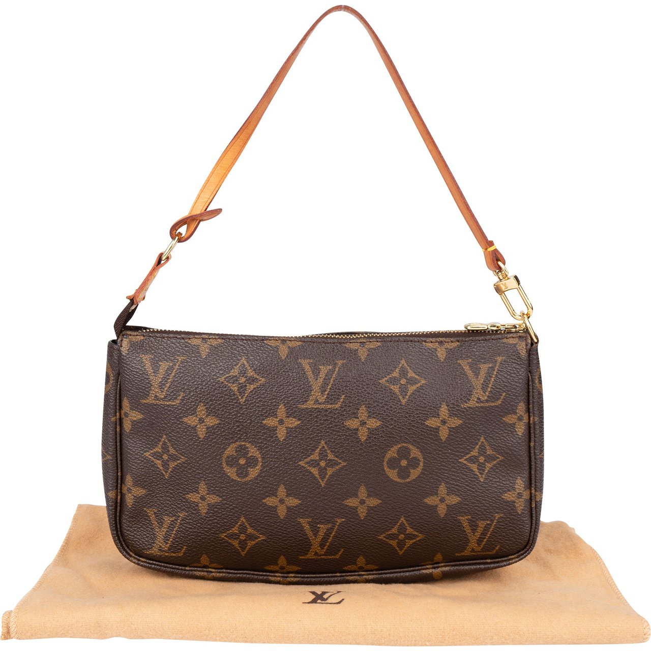 Louis Vuitton Louis Vuitton Canvas Monogram Pochette Accessoire Handbag Bruin