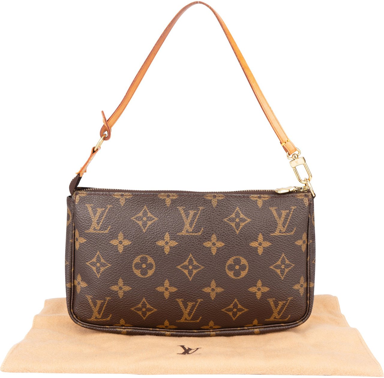 Louis Vuitton Louis Vuitton Canvas Monogram Pochette Accessoire Handbag Bruin