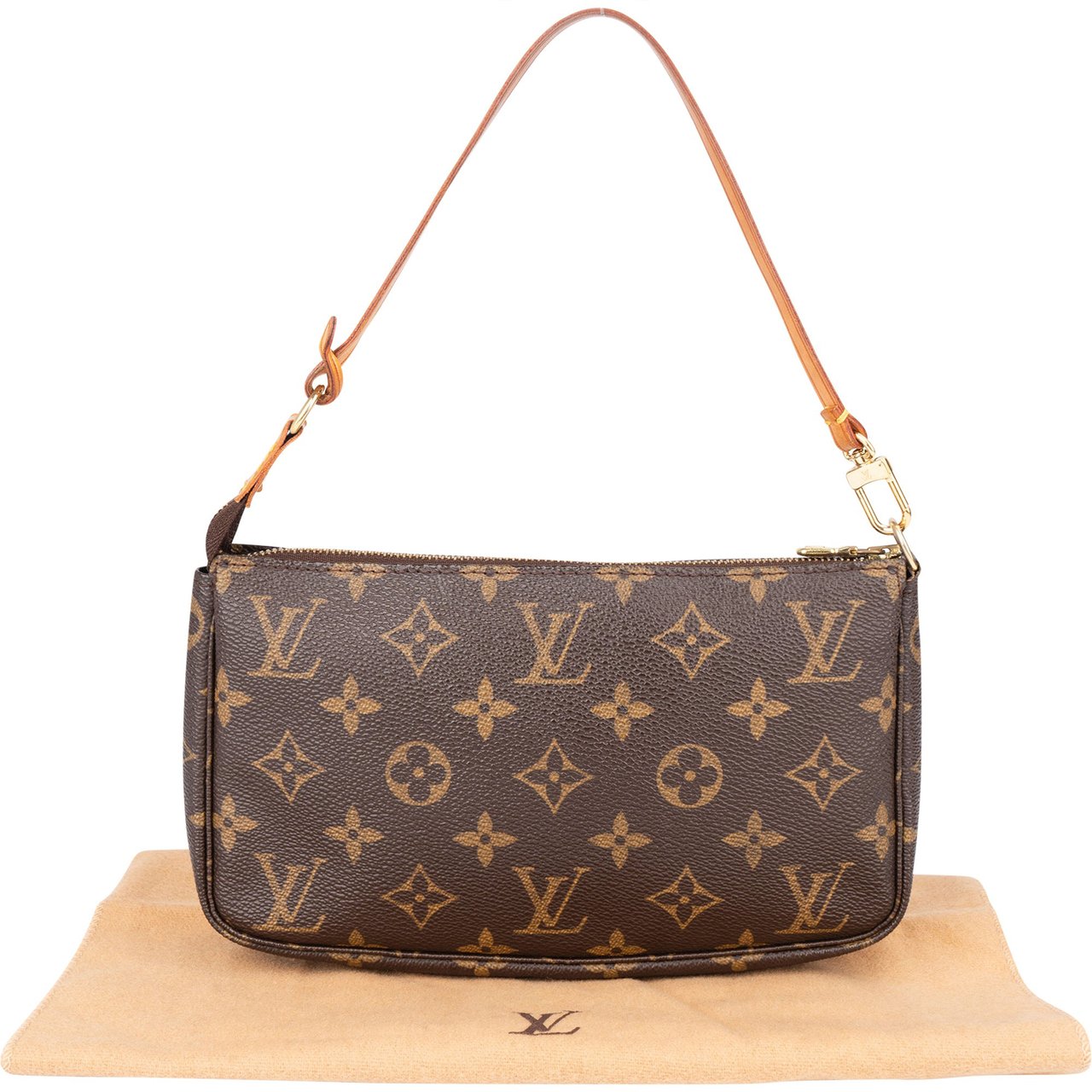 Louis Vuitton Louis Vuitton Canvas Monogram Pochette Accessoire Handbag Bruin