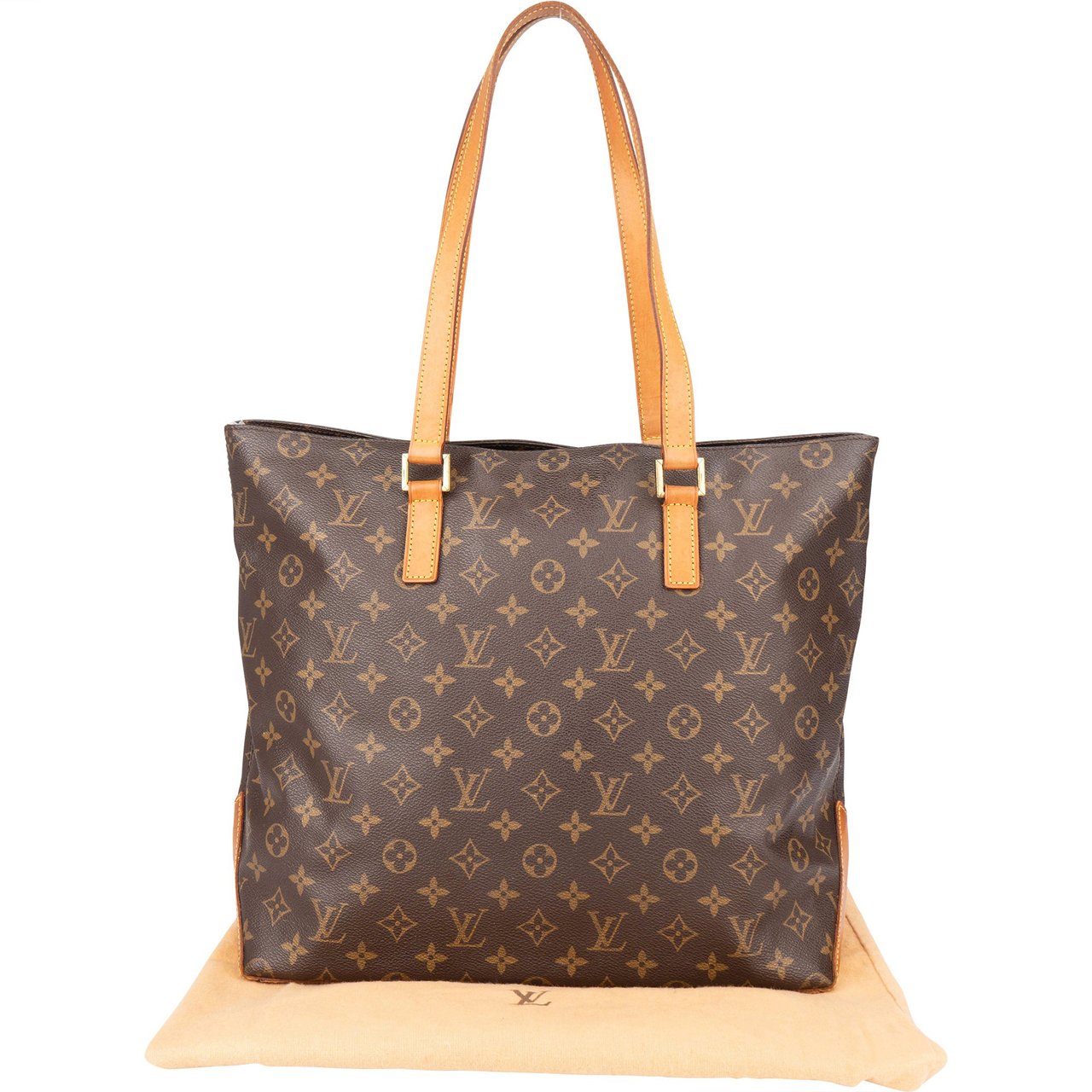 Louis Vuitton Louis Vuitton Canvas Monogram Cabas Mezzo Shoulder Bag Bruin