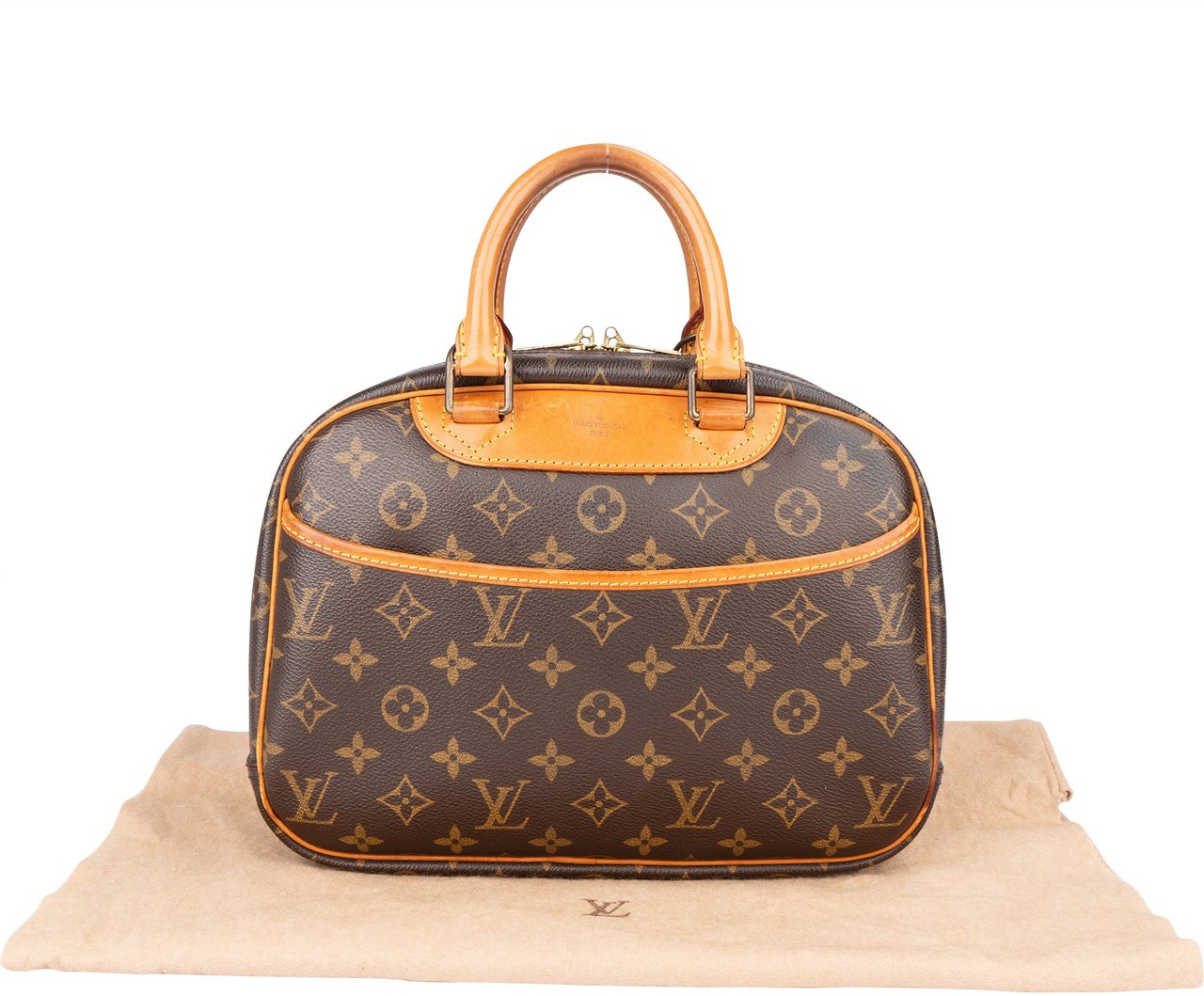 Louis Vuitton Louis Vuitton Canvas Monogram Trouville Handbag Bruin