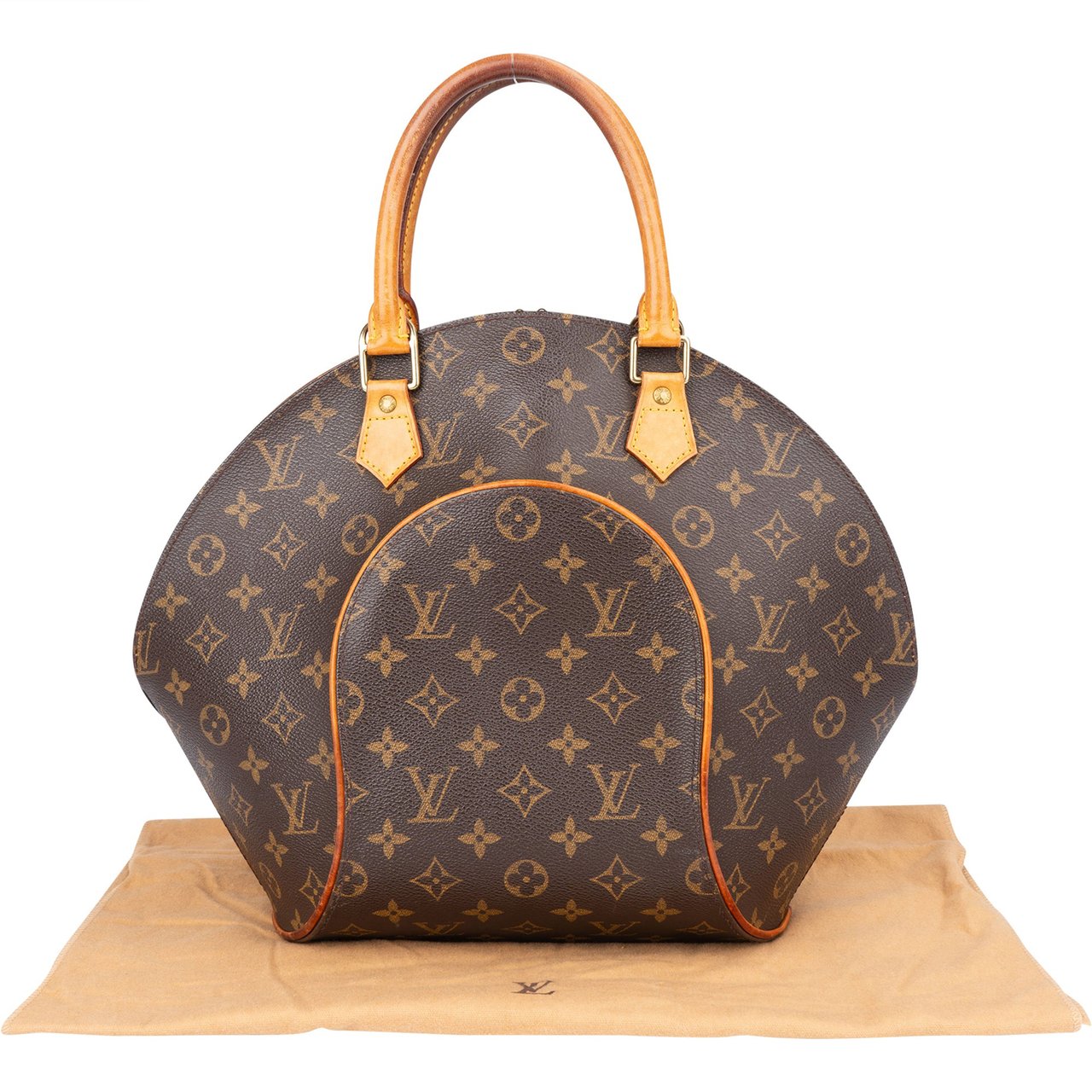 Louis Vuitton Louis Vuitton Canvas Monogram Ellipse MM Handbag Bruin