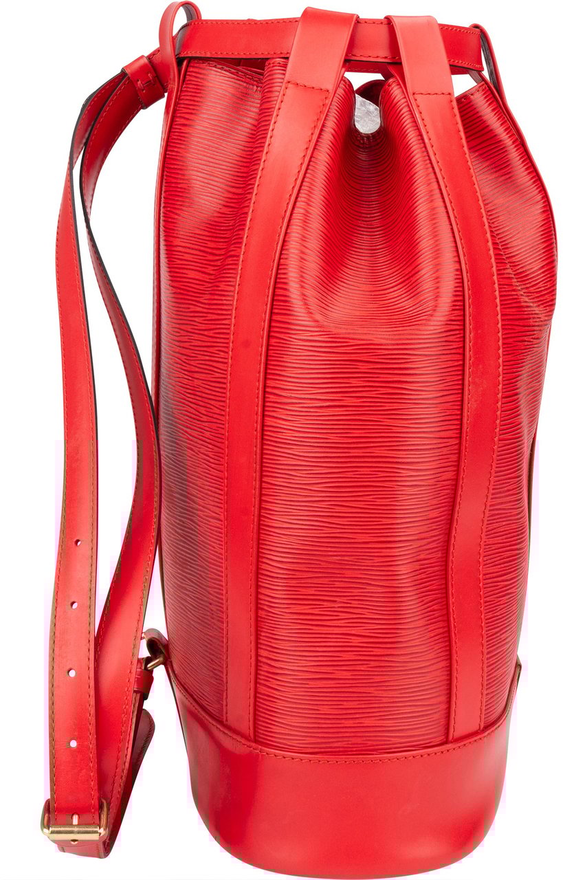 Louis Vuitton Louis Vuitton Rouge Epi Leather Randonnee Backpack Rood
