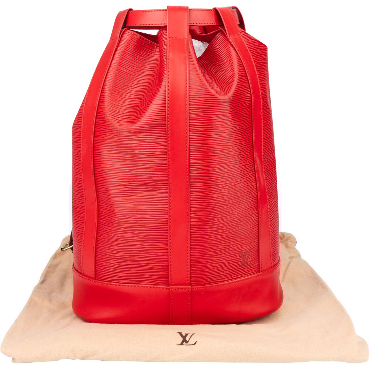 Louis Vuitton Louis Vuitton Rouge Epi Leather Randonnee Backpack Rood
