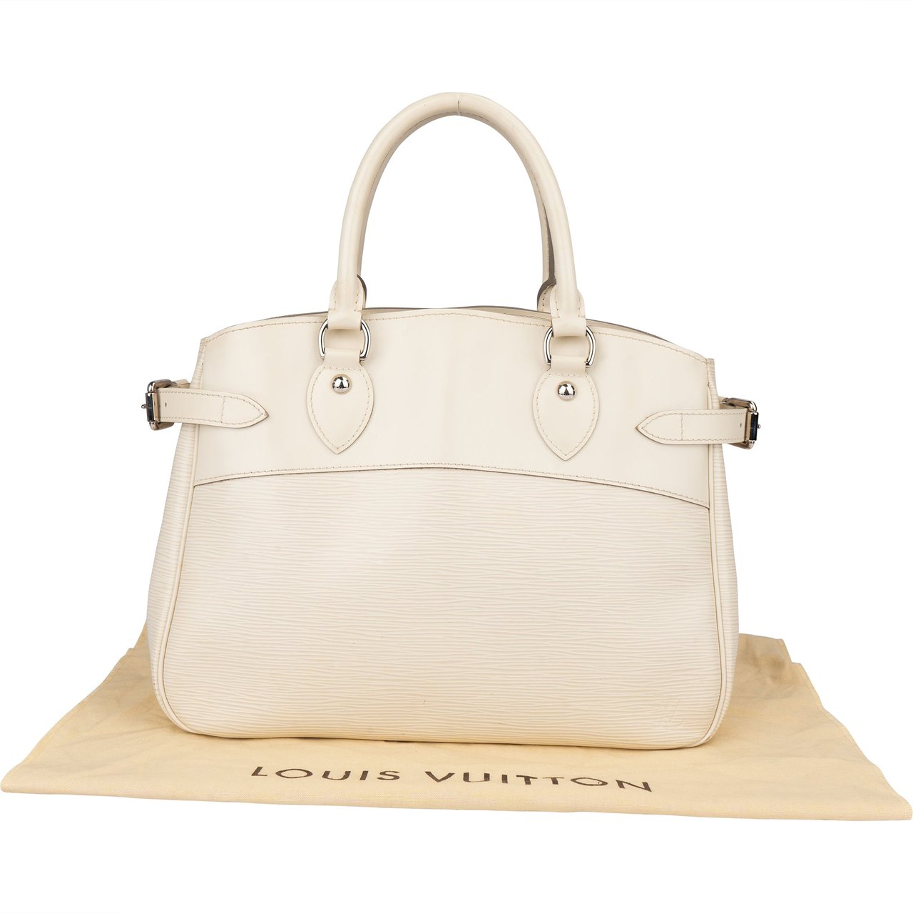 Louis Vuitton Louis Vuitton Blanc Epi Leather Passy Handbag Wit