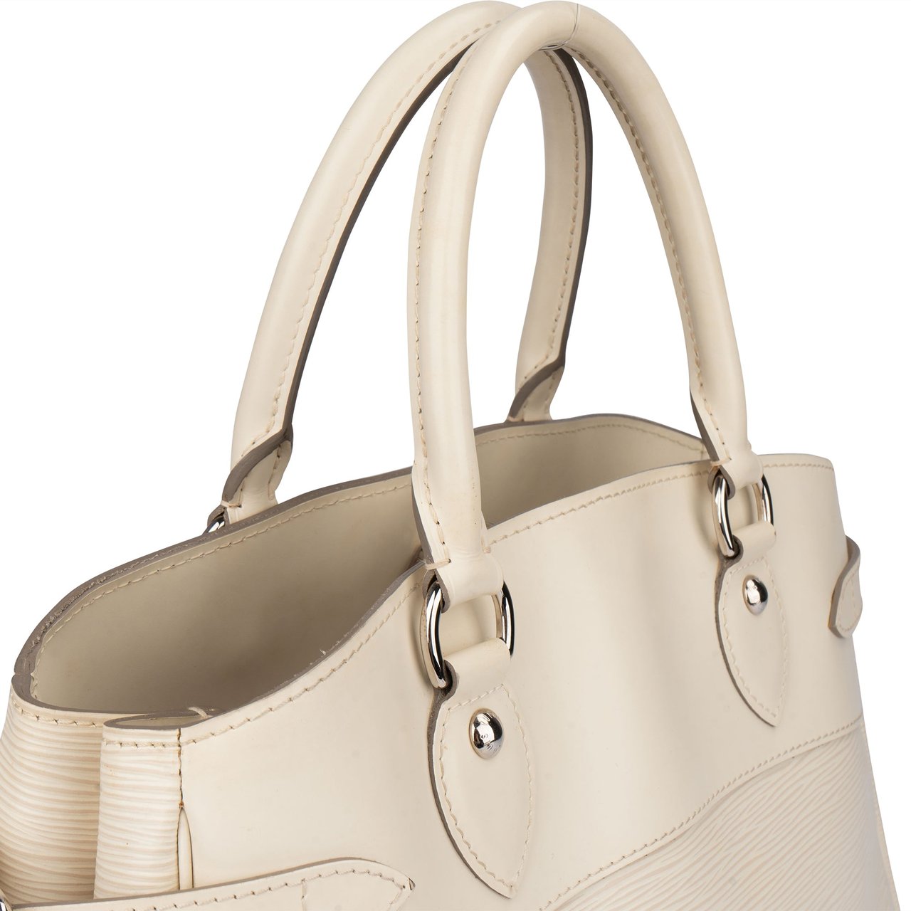 Louis Vuitton Louis Vuitton Blanc Epi Leather Passy Handbag Wit