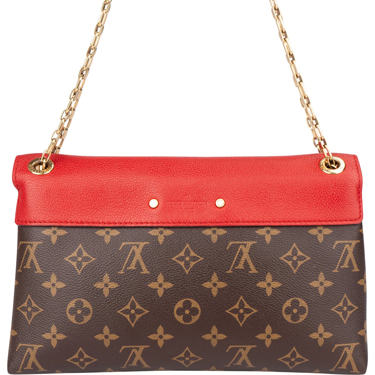 Louis Vuitton Louis Vuitton Canvas Monogram Pallas Chain Crossbody Bag Bruin