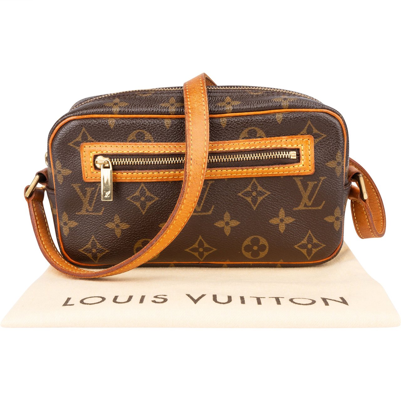 Louis Vuitton Louis Vuitton Canvas Monogram Pochette Cite Handbag Bruin