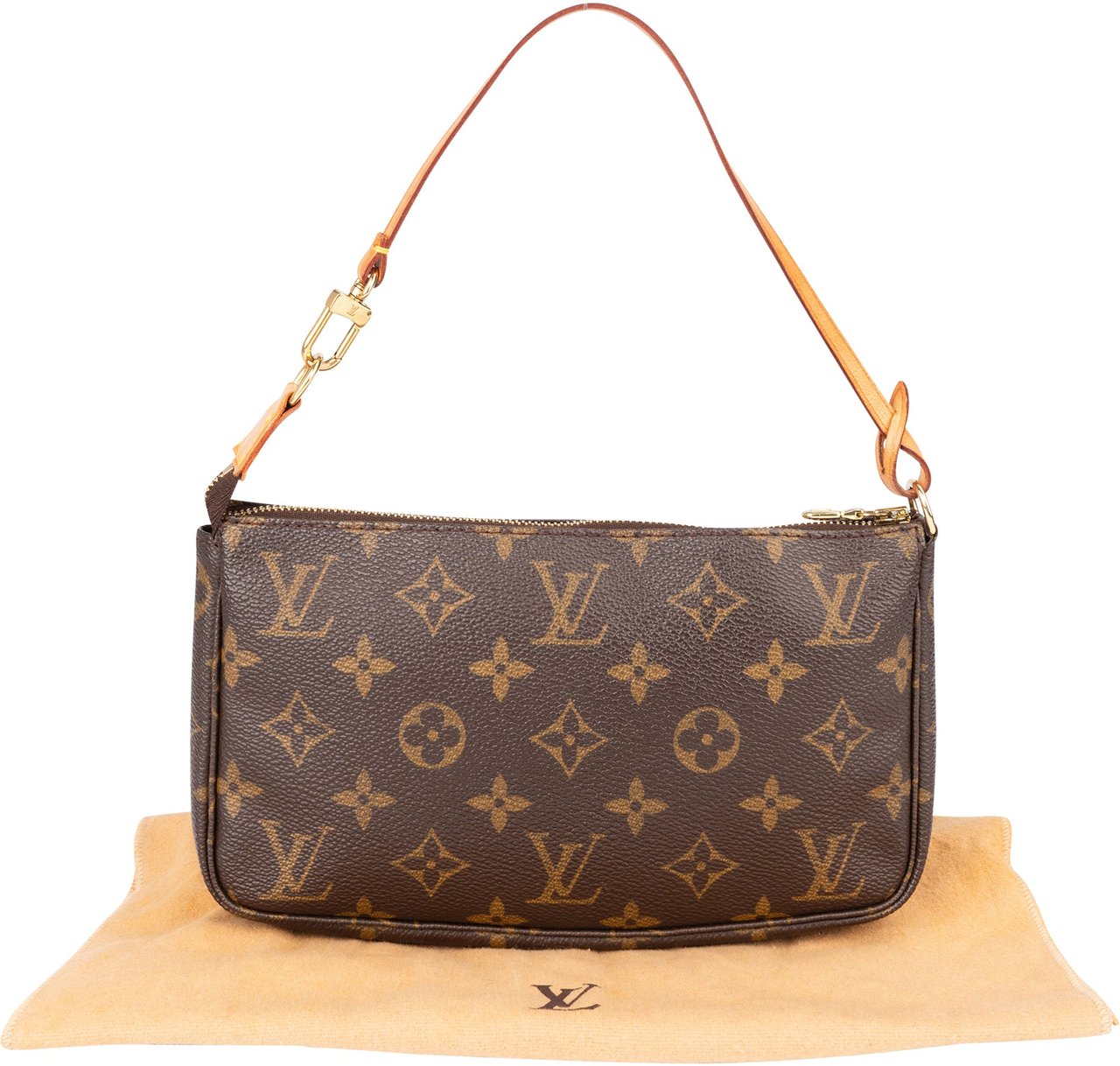 Louis Vuitton Louis Vuitton Canvas Monogram Pochette Accessoire Handbag Bruin
