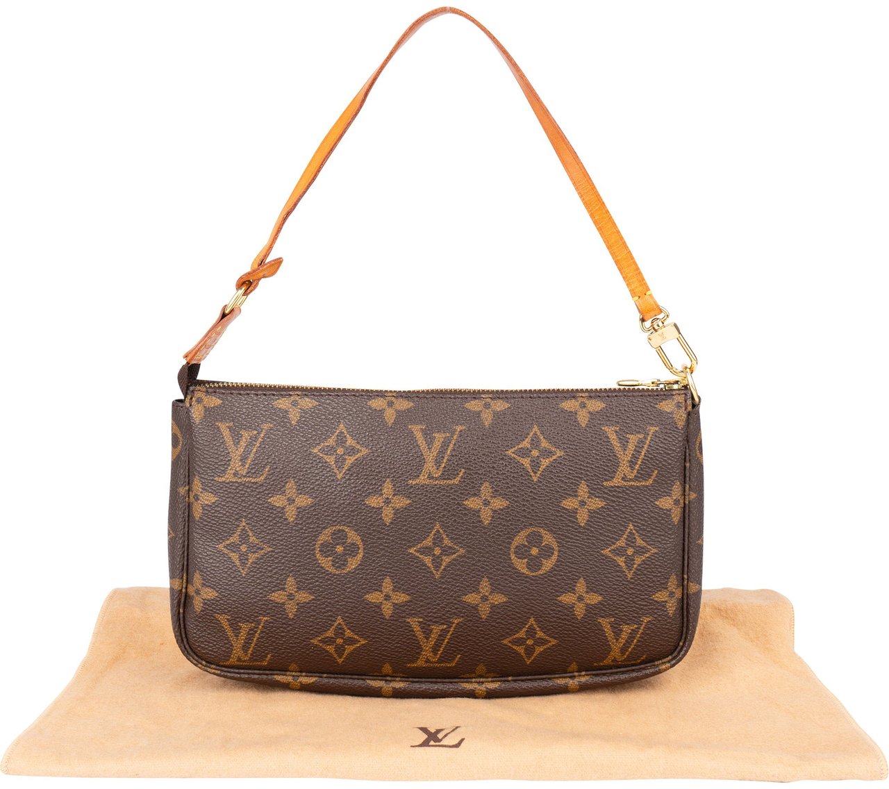 Louis Vuitton Louis Vuitton Canvas Monogram Pochette Accessoire Handbag Bruin