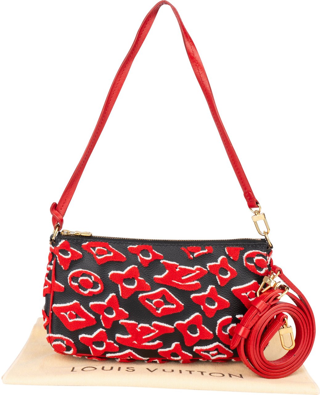 Louis Vuitton Louis Vuitton X Urs Fischer Limited Edition Pochette NM Shoulder Bag Rood