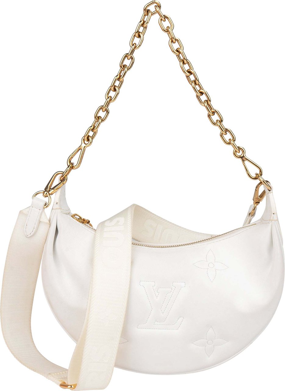 Louis Vuitton White Monogram Sac Over The Moon Shoulder Bag Wit