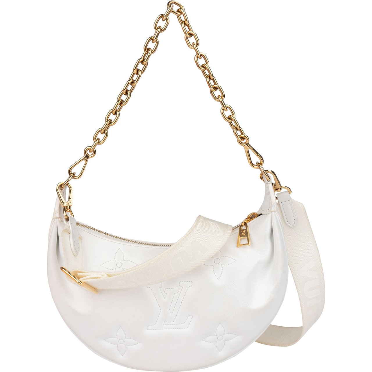 Louis Vuitton White Monogram Sac Over The Moon Shoulder Bag Wit