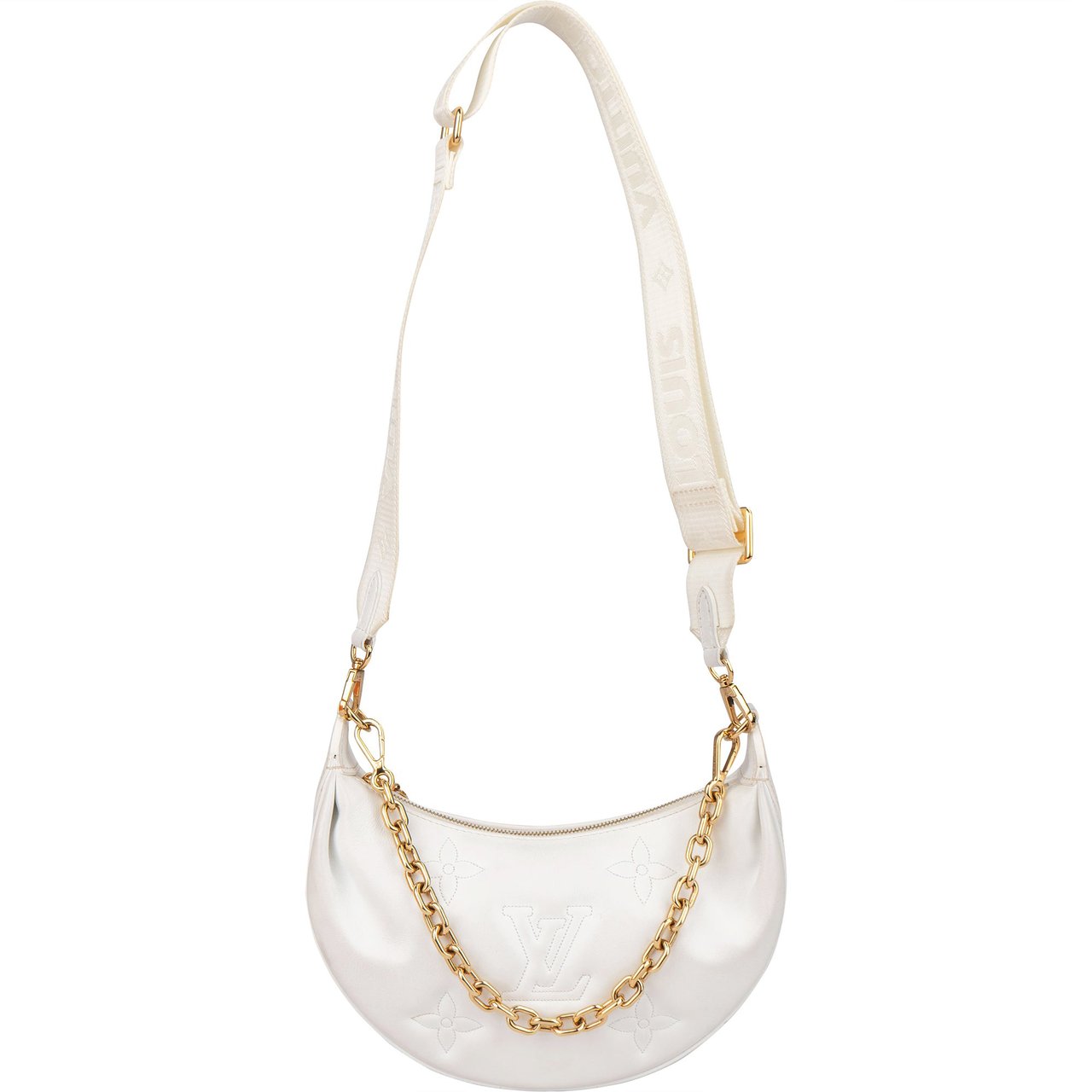 Louis Vuitton Louis Vuitton White Monogram Sac Over The Moon Shoulder Bag Wit