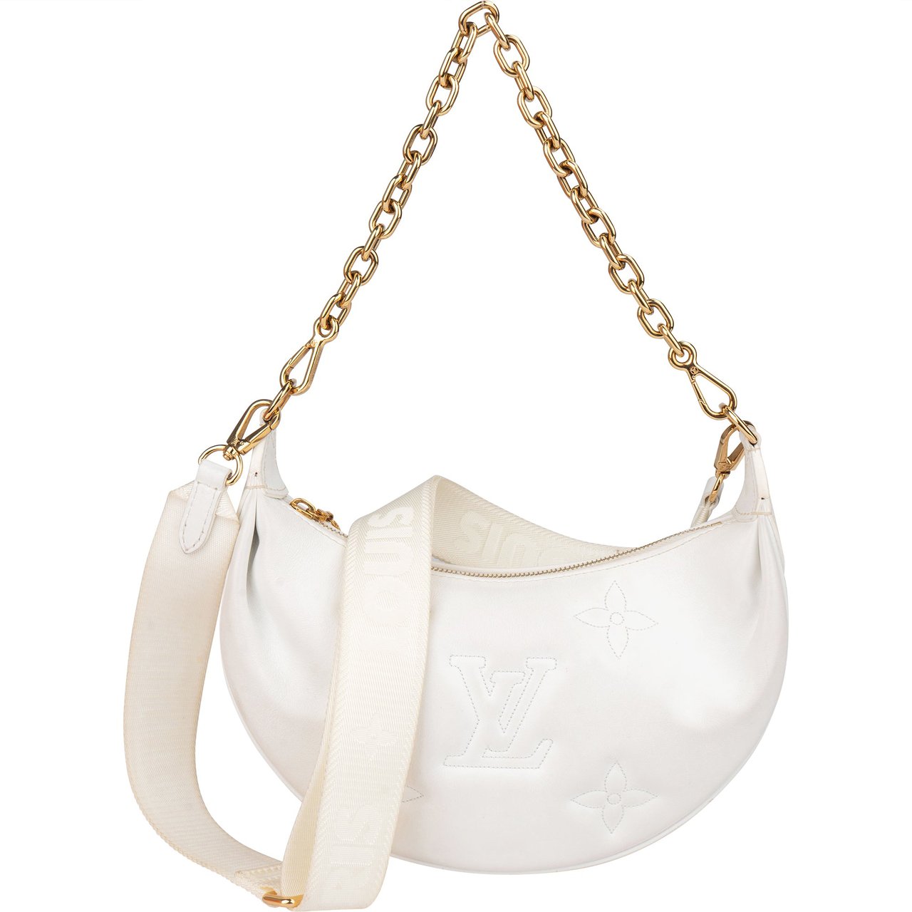 Louis Vuitton Louis Vuitton White Monogram Sac Over The Moon Shoulder Bag Wit