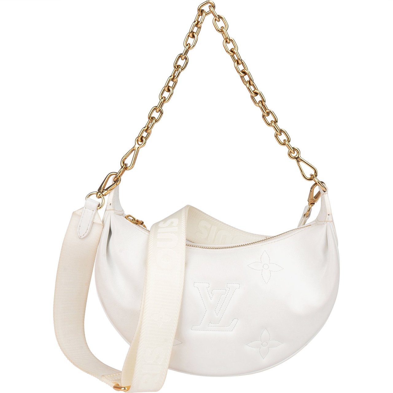 Louis Vuitton Louis Vuitton White Monogram Sac Over The Moon Shoulder Bag Wit