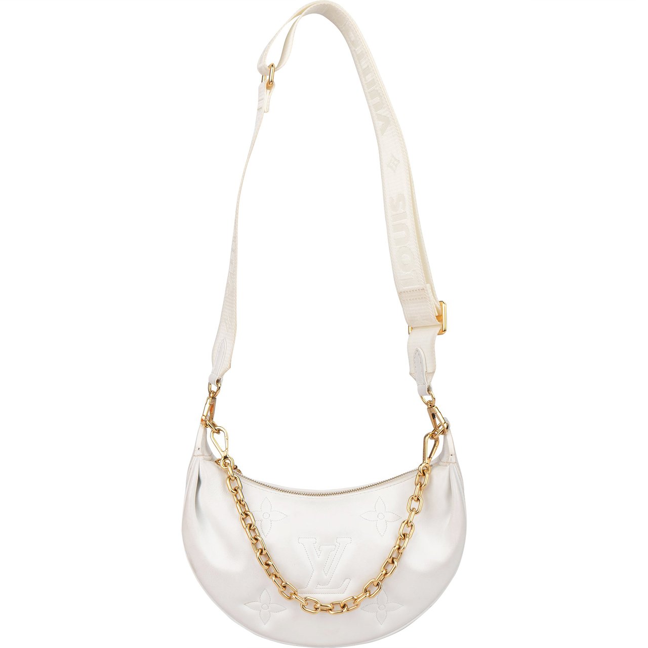 Louis Vuitton White Monogram Sac Over The Moon Shoulder Bag Wit