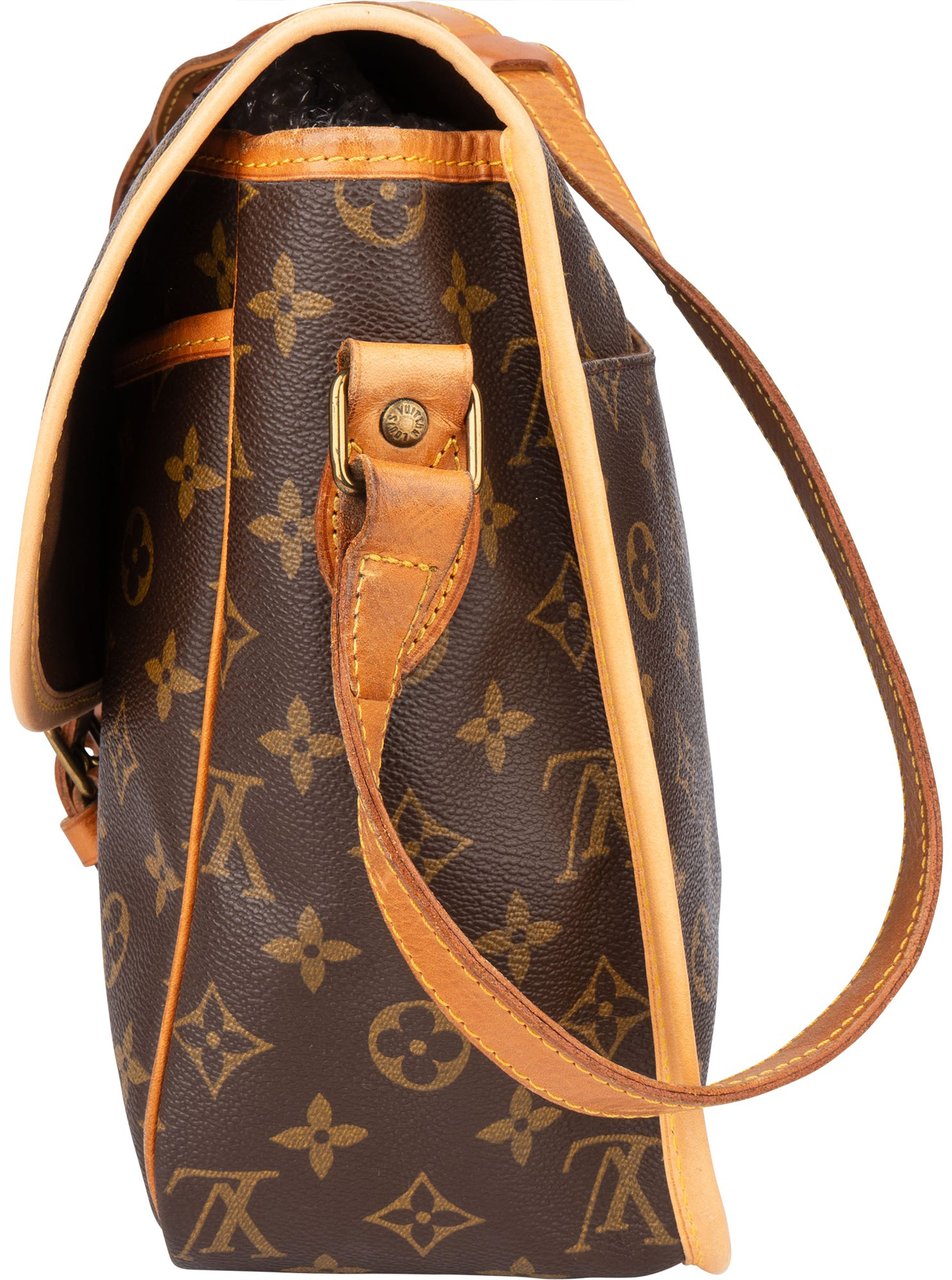 Louis Vuitton Louis Vuitton Cavas Monogram Gibeciere Crossbody Bag Bruin