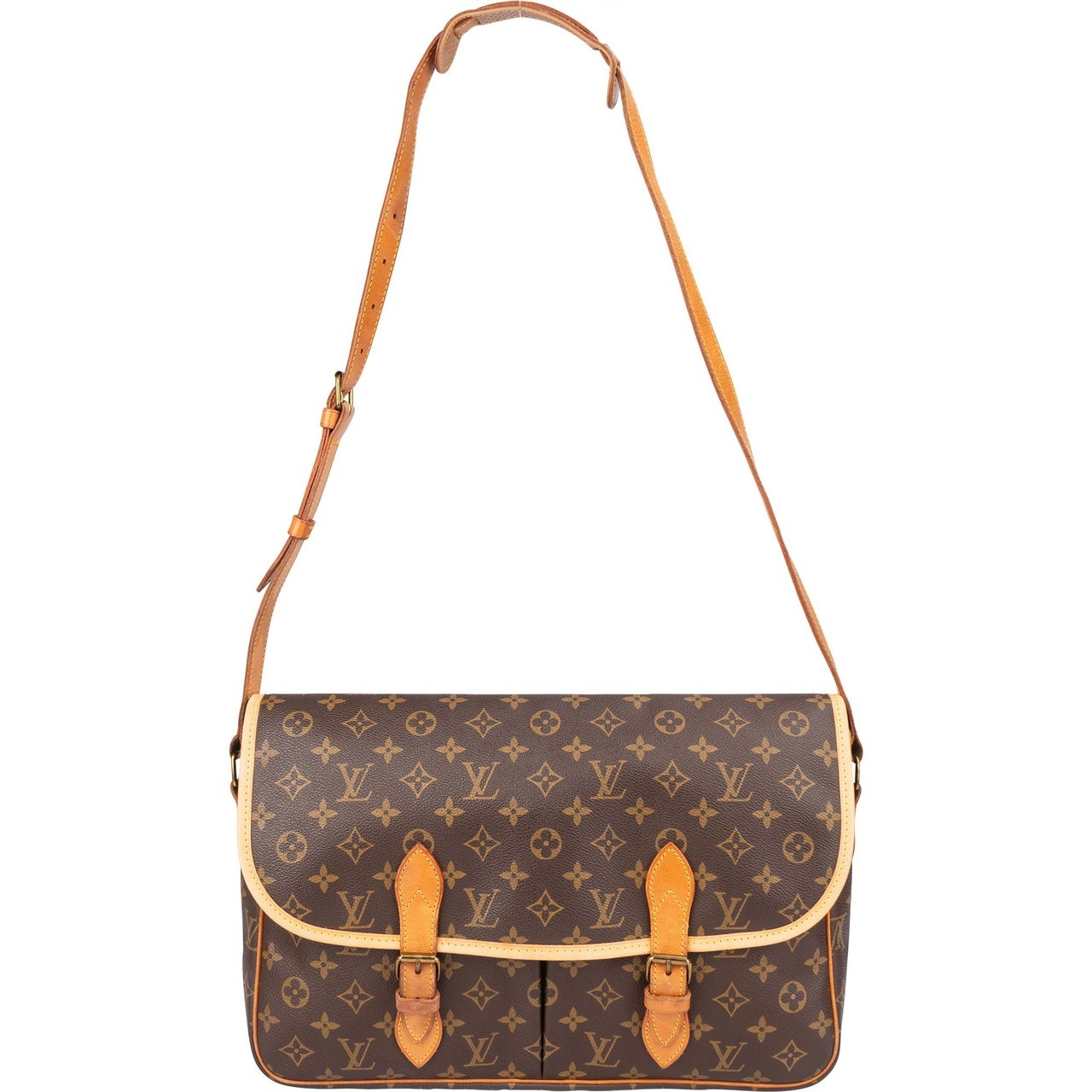 Louis Vuitton Louis Vuitton Cavas Monogram Gibeciere Crossbody Bag Bruin
