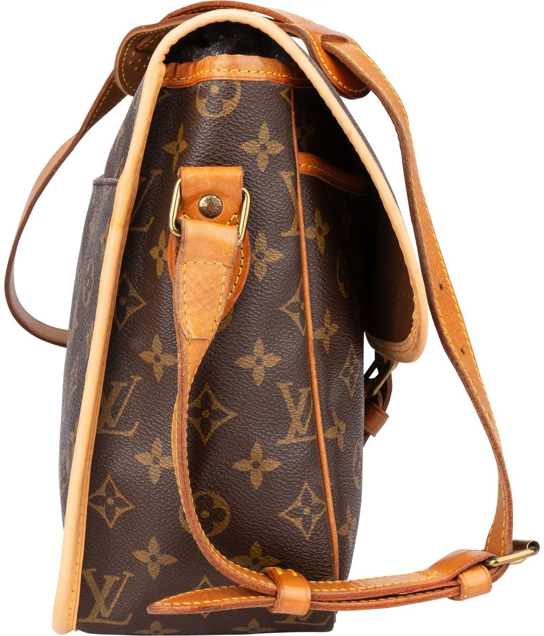 Louis Vuitton Louis Vuitton Cavas Monogram Gibeciere Crossbody Bag Bruin