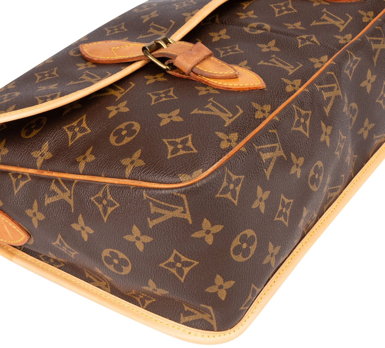 Louis Vuitton Louis Vuitton Cavas Monogram Gibeciere Crossbody Bag Bruin