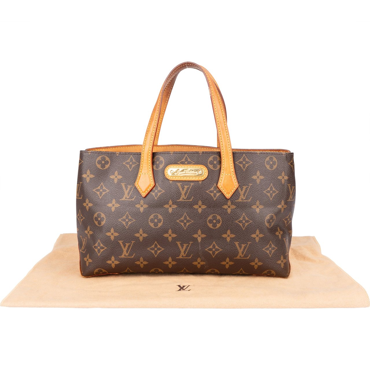 Louis Vuitton Louis Vuitton Canvas Monogram Wilshire Handbag Bruin