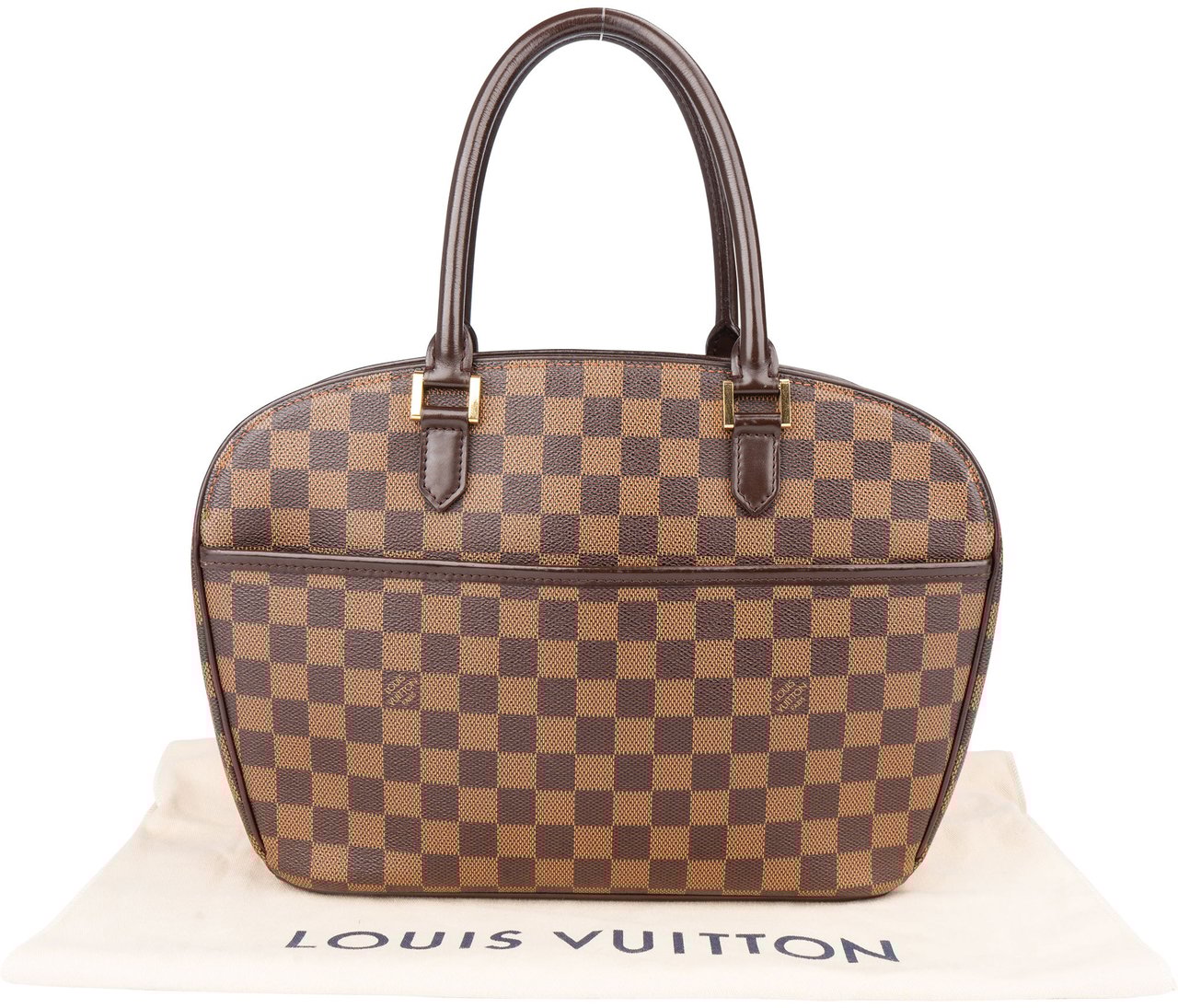 Louis Vuitton Louis Vuitton Damier Ebene Monogram Saria Handbag Bruin