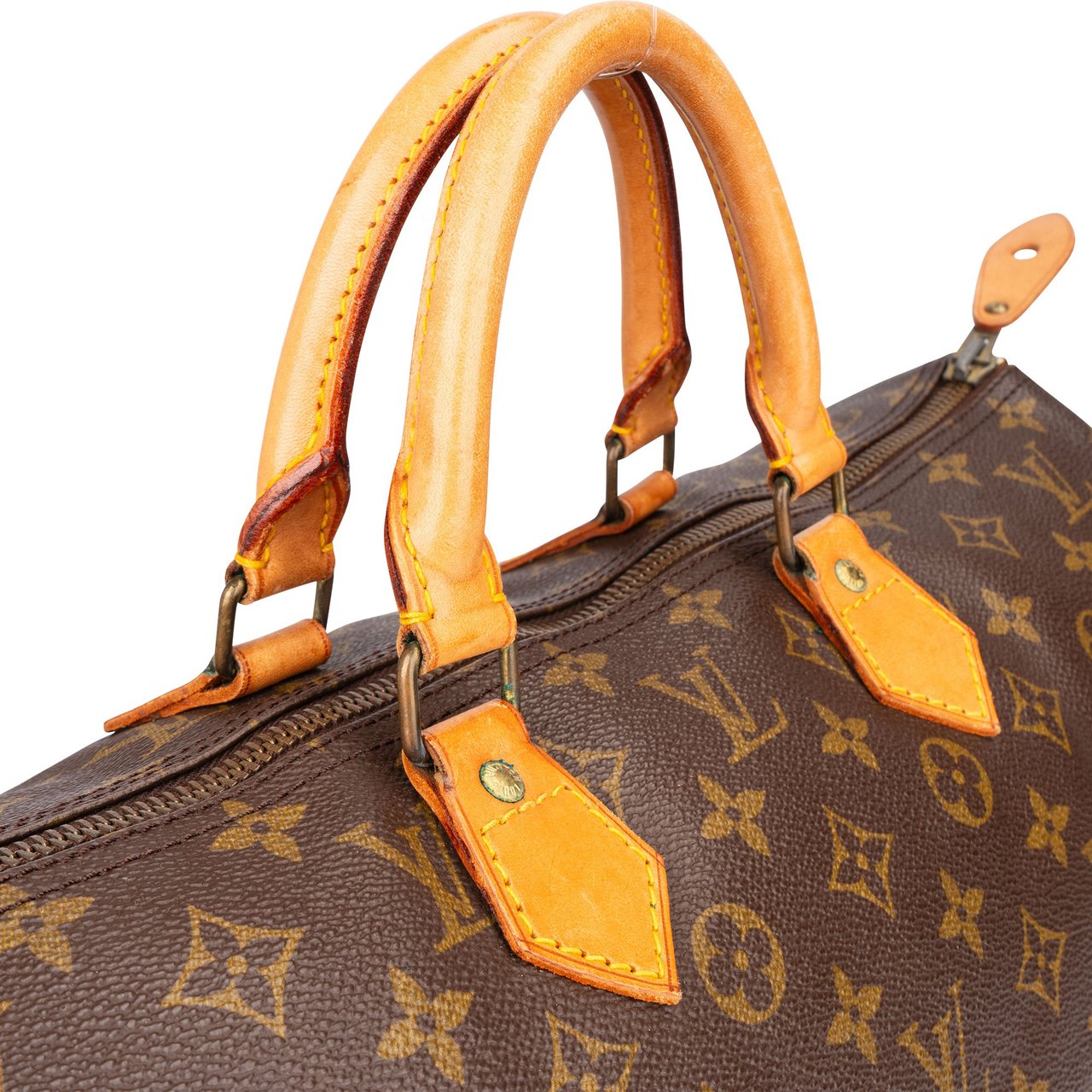 Louis Vuitton Louis Vuitton Canvas Monogram Speedy 40 Handbag Bruin
